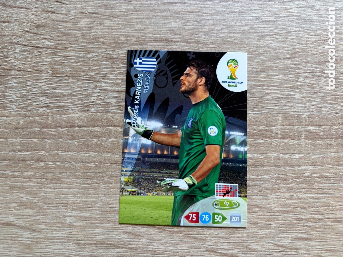 Cromos de f&uacute;tbol: ORESTIS KARNEZIS PANINI ADRENALYN XL FIFA WORLD CUP BRASIL 2014 GRECIA