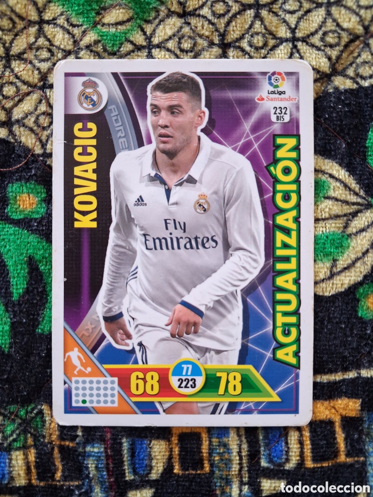 Cromos de f&uacute;tbol: Cromo 232 bis Kovacic (Real Madrid) Actualizaci&oacute;n Adrenalyn XL 2016/2017 16/17