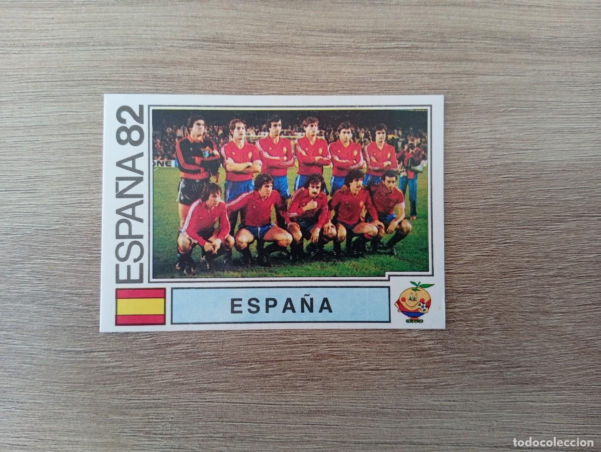 Cromos de f&uacute;tbol: ALINEACION ESPA&Ntilde;A 293 MUNDIAL ESPA&Ntilde;A 1982 82 MUNDIAL PANINI NUNCA PEGADO SIN PEGAR