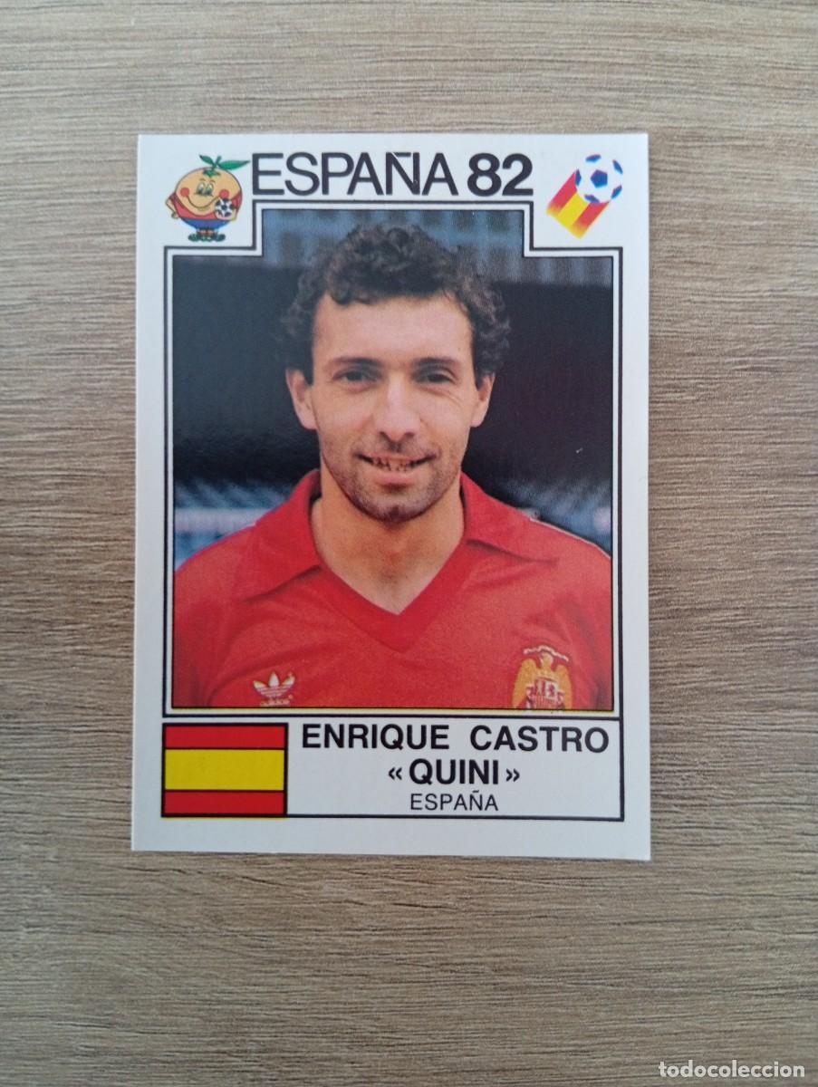 Cromos de f&uacute;tbol: ENRIQUE CASTRO QUINI 307 ESPA&Ntilde;A MUNDIAL ESPA&Ntilde;A 1982 82 MUNDIAL PANINI NUNCA PEGADO SIN PEGAR