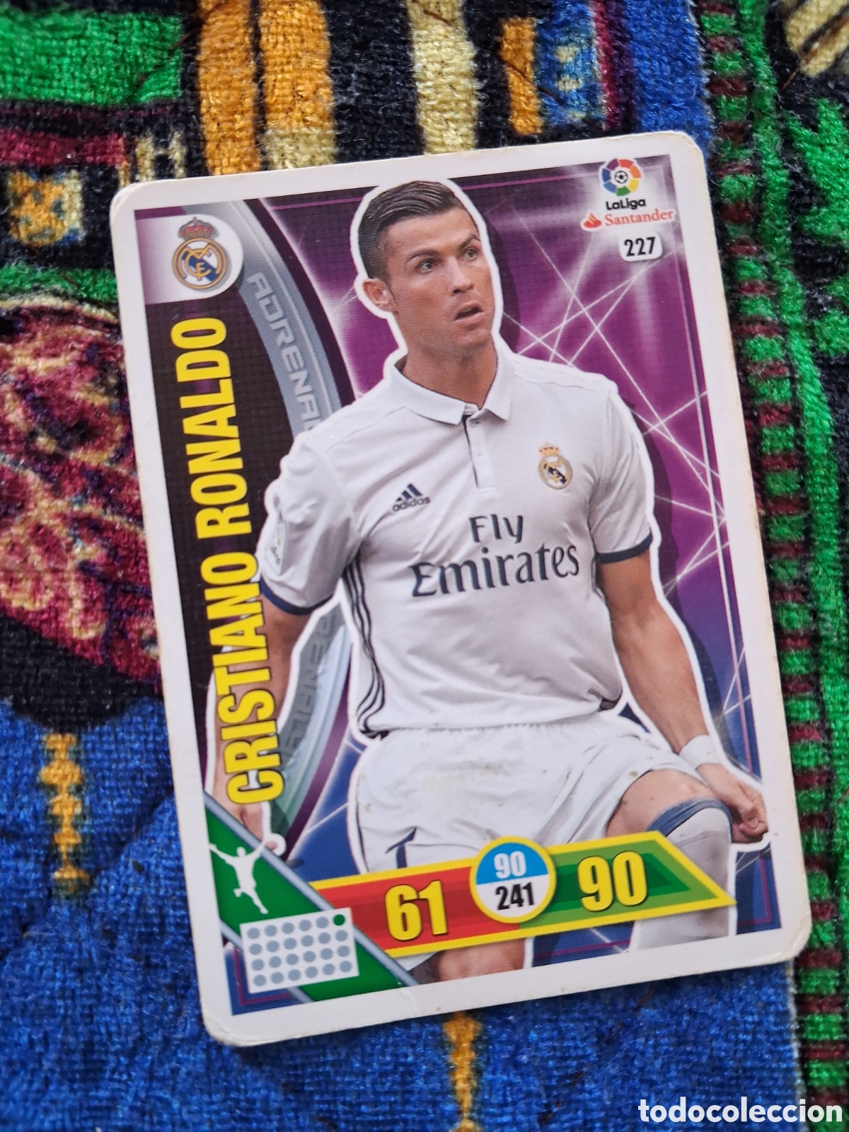 Cromos de f&uacute;tbol: ADRENALYN XL 2016-2017 16 17 N&ordm; 227 CRISTIANO RONALDO (REAL MADRID)