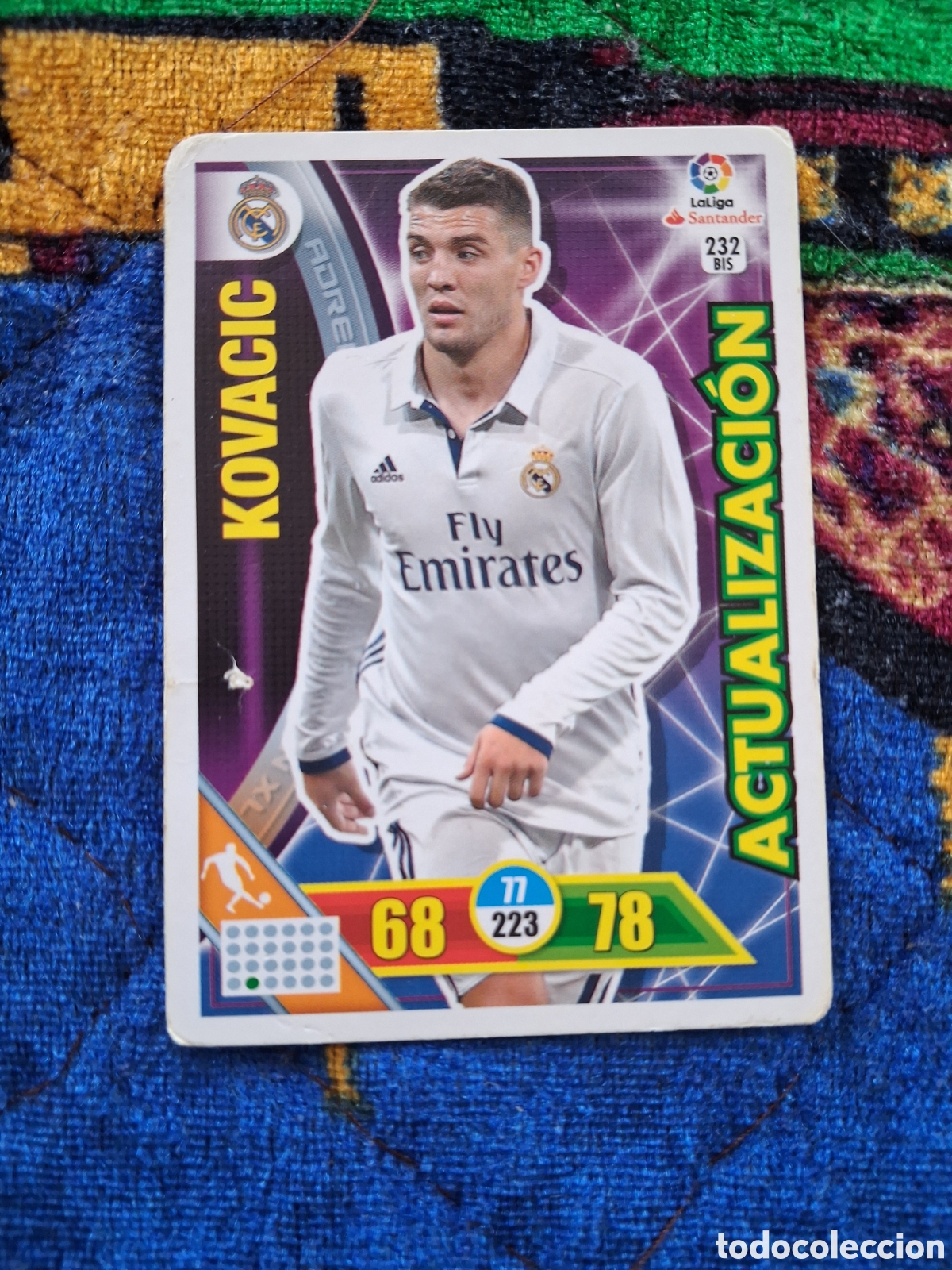 Cromos de f&uacute;tbol: Cromo 232 bis Kovacic (Real Madrid) Actualizaci&oacute;n Adrenalyn XL 2016/2017 16/17