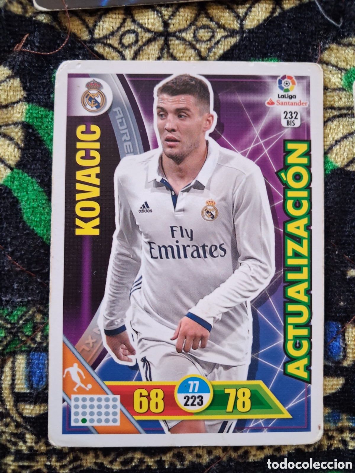 Cromos de f&uacute;tbol: Cromo 232 bis Kovacic (Real Madrid) Actualizaci&oacute;n Adrenalyn XL 2016/2017 16/17