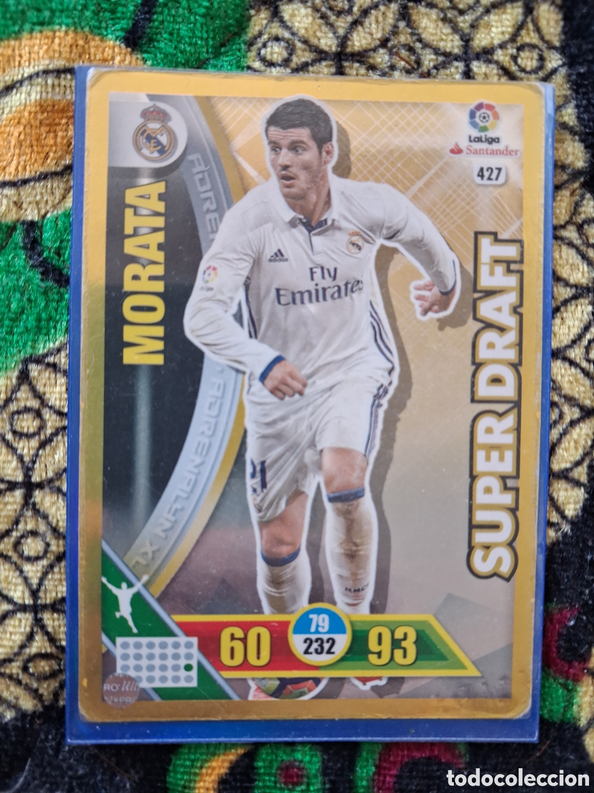 Football Stickers: #427 MORATA REAL MADRID SUPER DRAFT PANINI ADRENALYN XL 2016-17