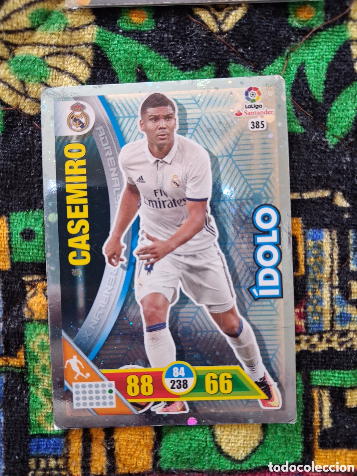 Football Stickers: 385 - Casemiro - Real Madrid - Adrenalyn XL Liga 2016 - 2017 &Iacute;dolo