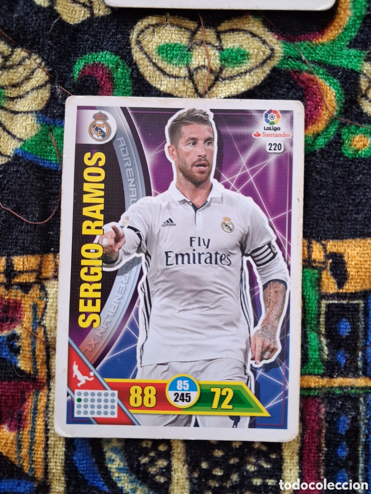 Football Stickers: 220 - SERGIO RAMOS, REAL MADRID ADRENALYN 2016 2017