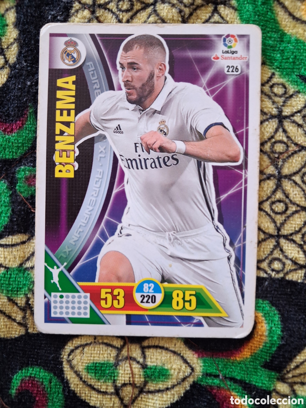 Figurine di Calcio: ADRENALYN XL 2016-2017 PANINI N&ordm; 226 BENZEMA. LIGA 16/17 REAL MADRID