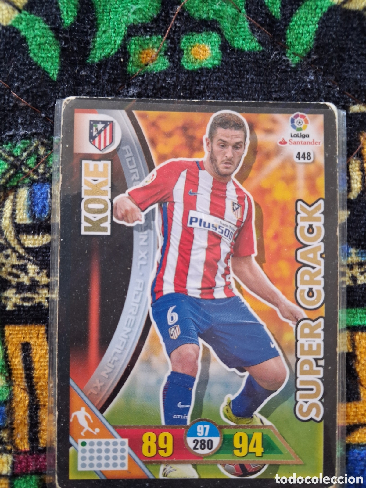 Cromos de f&uacute;tbol: Cromo card Adrenalyn 16 17 super crack 448 koke atl&eacute;tico de Madrid