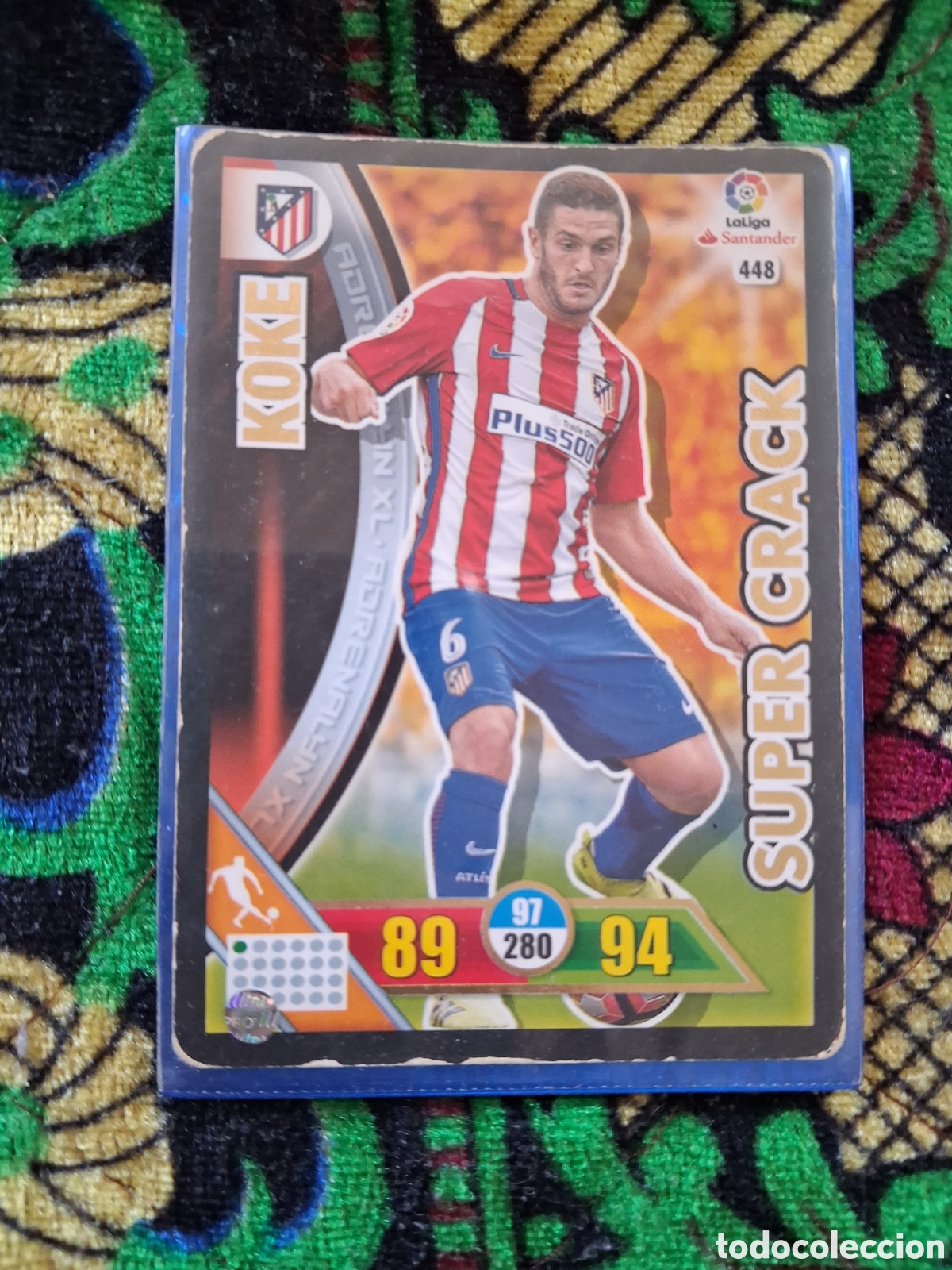 Cromos de f&uacute;tbol: Cromo card Adrenalyn 16 17 super crack 448 koke atl&eacute;tico de Madrid
