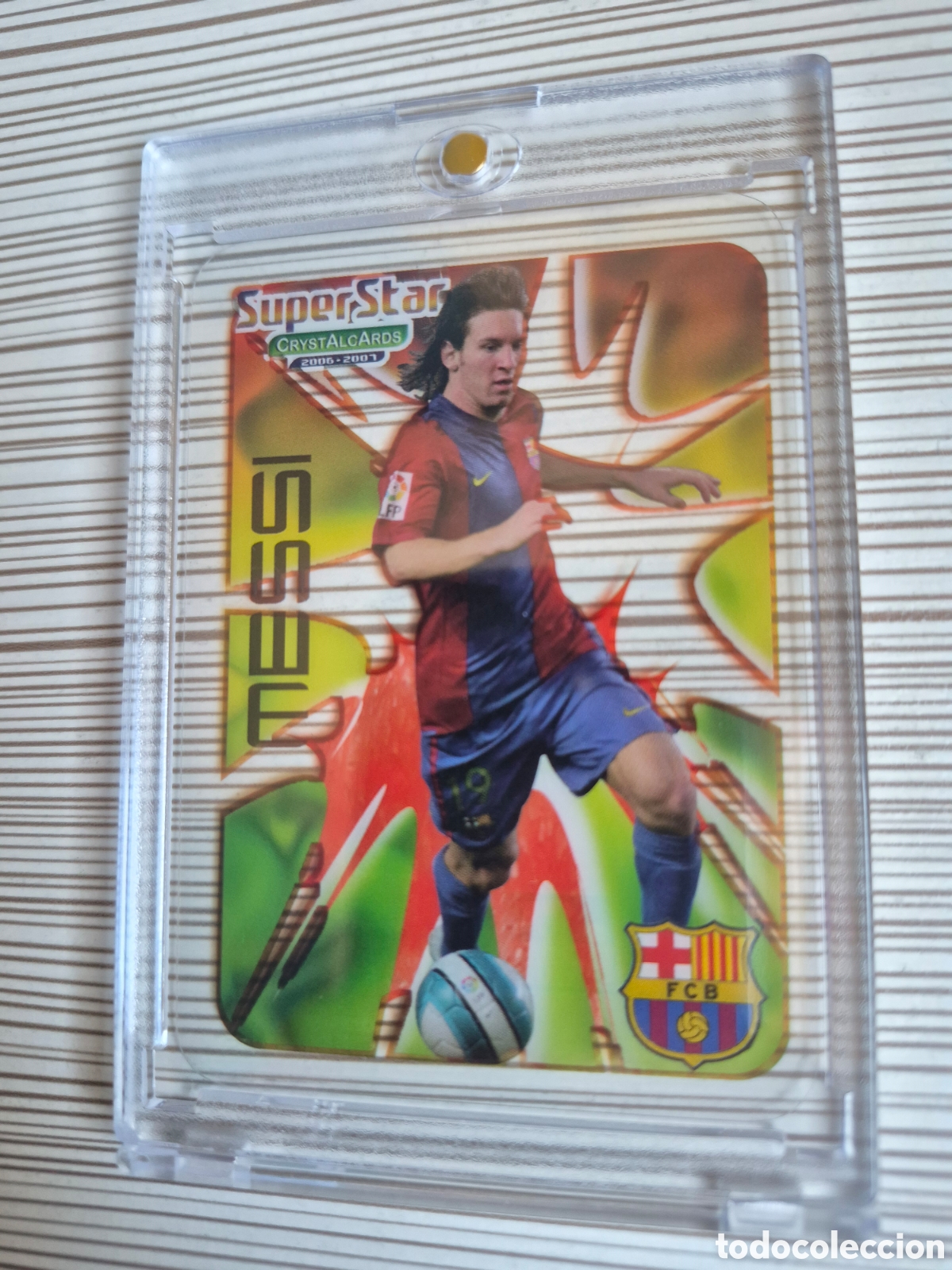 Fu&szlig;ball-Sticker: MESSI #378 SUPERSTAR MUNDICROMO LIGA CRYSTAL CARDS MUNDICROMO 2006 2007
