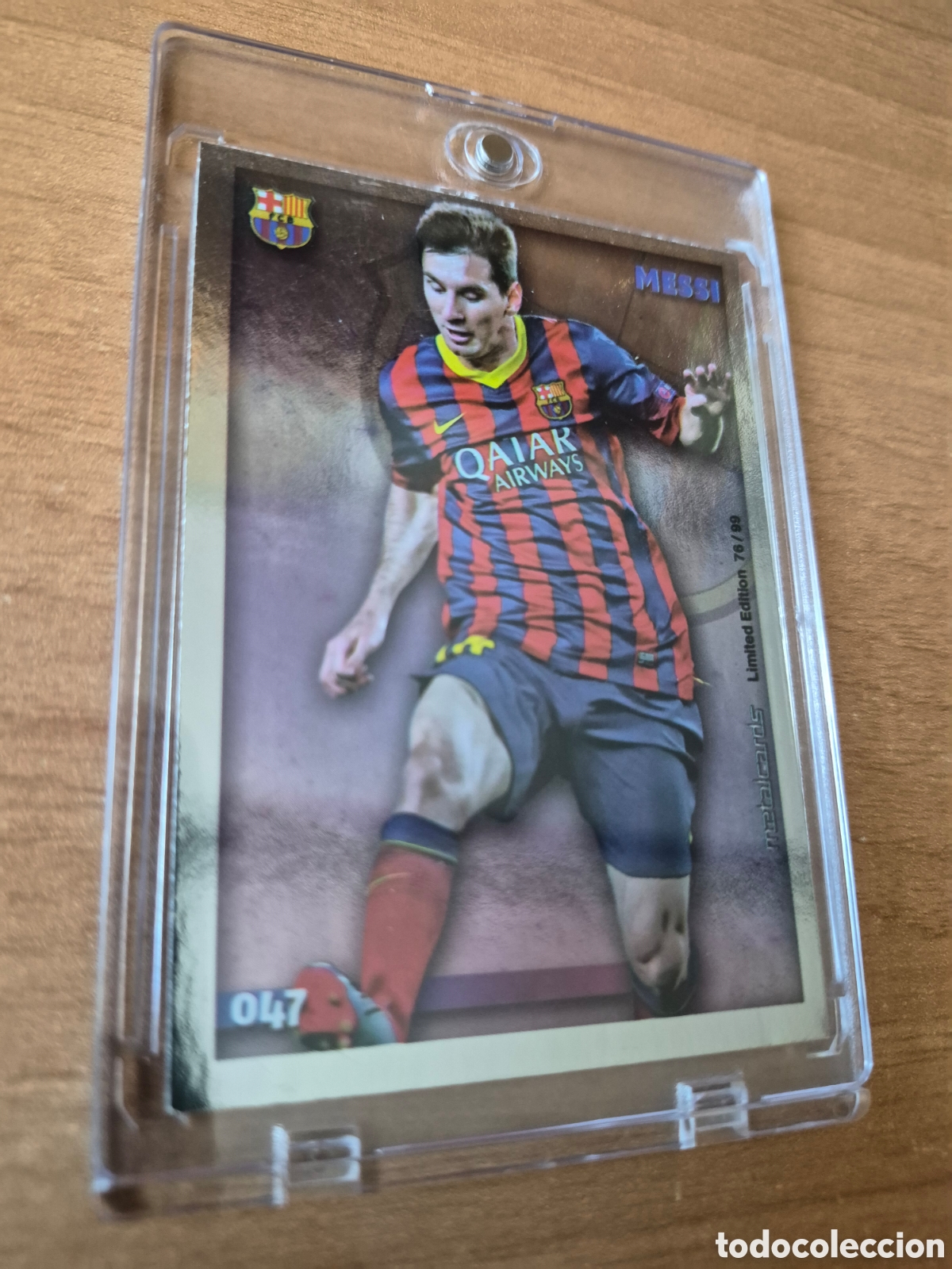Figurine di Calcio: MESSI METALCARDS MUNDICROMO 2014 2015 IMPOLUTO!!