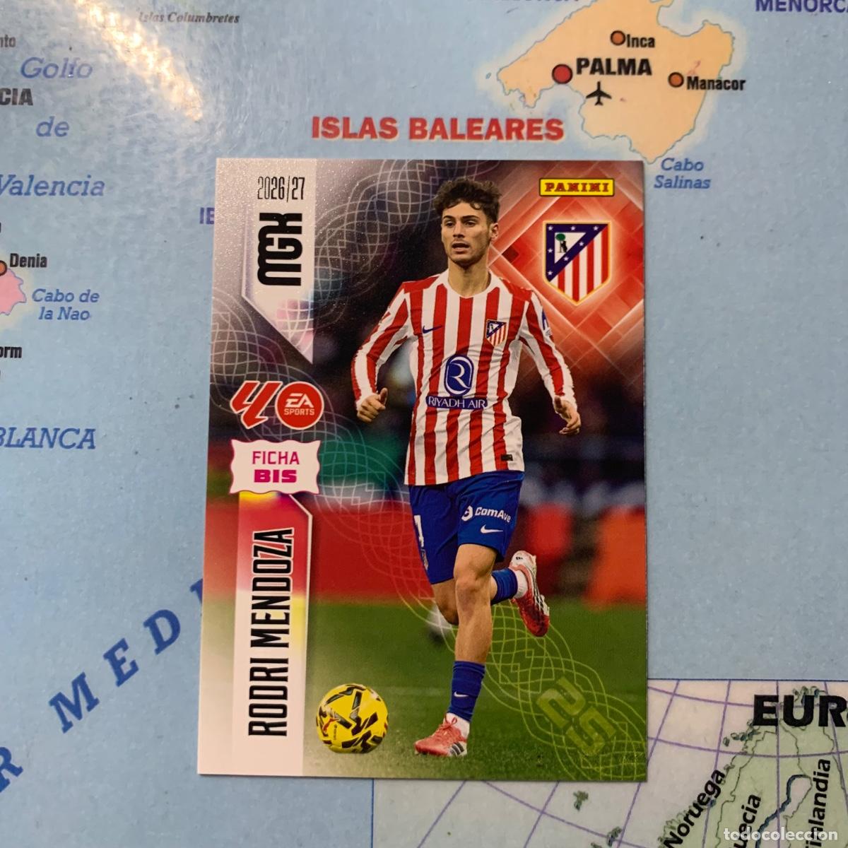 Figurine di Calcio: Rodri Mendoza n&uacute;mero 63 Bis del Atl&eacute;tico de Madrid megacracks 26-27 2026-2027