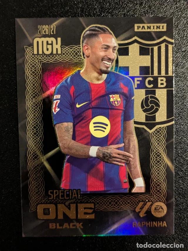 Cromos de f&uacute;tbol: Raphinha Special One Black FC Barcelona Panini Megacracks 2026 2027 La Liga
