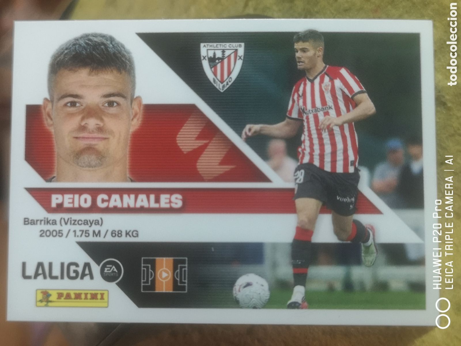 Cromos de f&uacute;tbol: LIGA ESTE 2026 2027 2026 27 ULTIMOS FICHAJES 35 PEIO CANALES ATHLETIC BILBAO