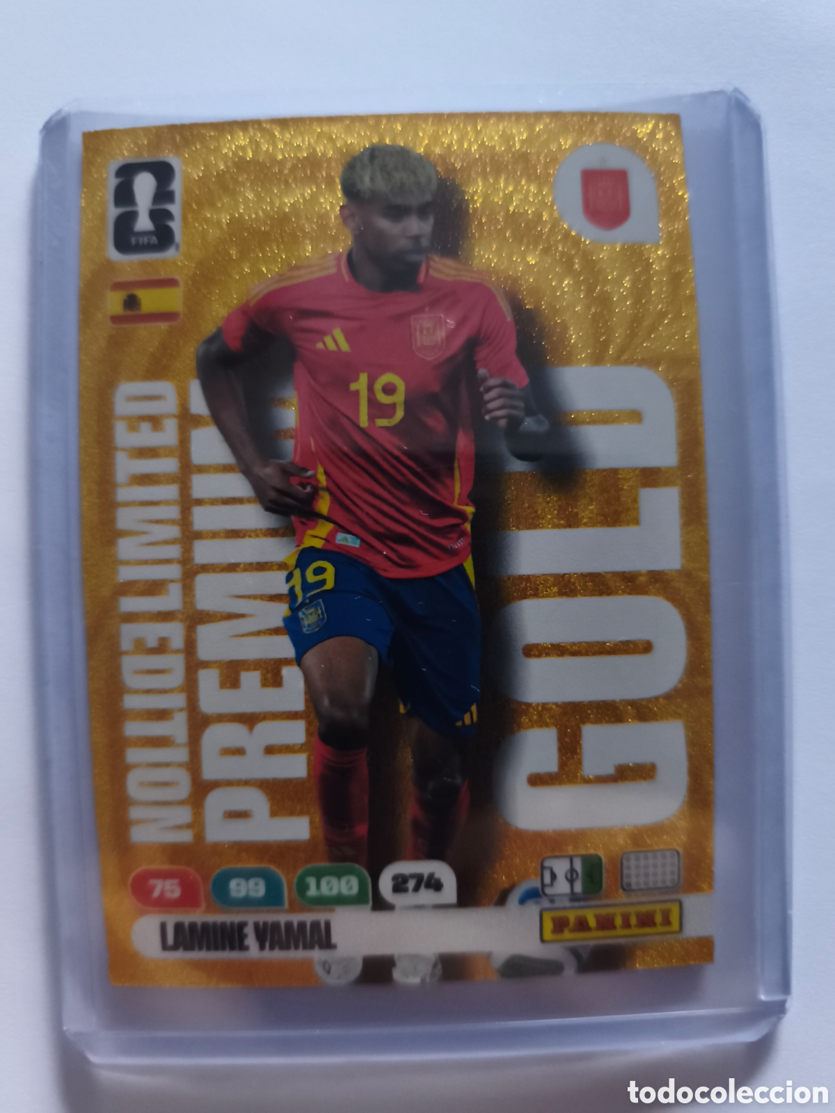 Cartes &agrave; collectionner de Football: LIMITED EDITION PREMIUM GOLD LAMINE YAMAL ADRENALYN XL MUNDIAL 2026