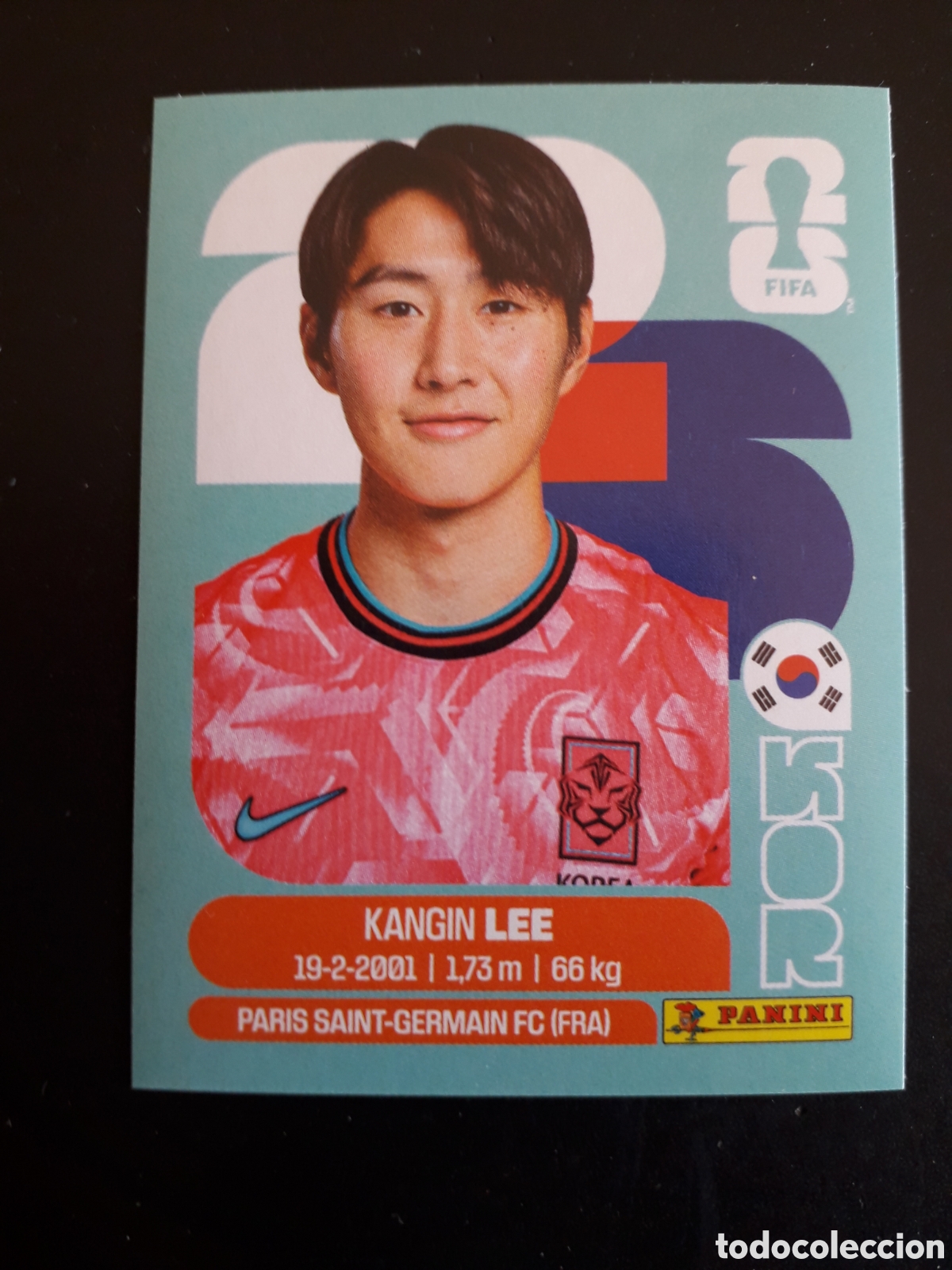 Cartes &agrave; collectionner de Football: KANGIN LEE COREA DEL SUR KOR 12 MUNDIAL F&Uacute;TBOL 2026 FIFA WORLD CUP PANINI SIN PEGAR PEDIDO M&Iacute;NIMO 3&euro;