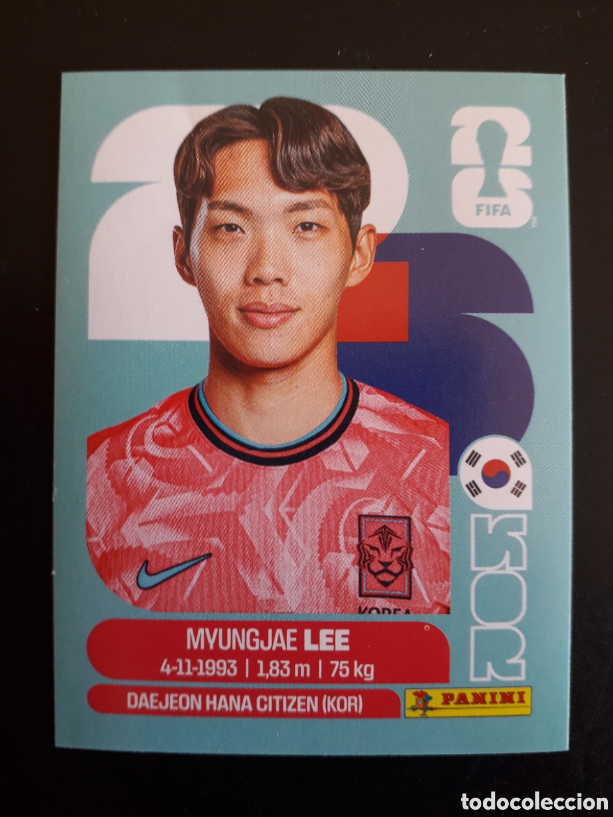 Cartes &agrave; collectionner de Football: M LEE COREA DEL SUR KOR 9 MUNDIAL F&Uacute;TBOL 2026 FIFA WORLD CUP PANINI SIN PEGAR PEDIDO M&Iacute;NIMO 3&euro;