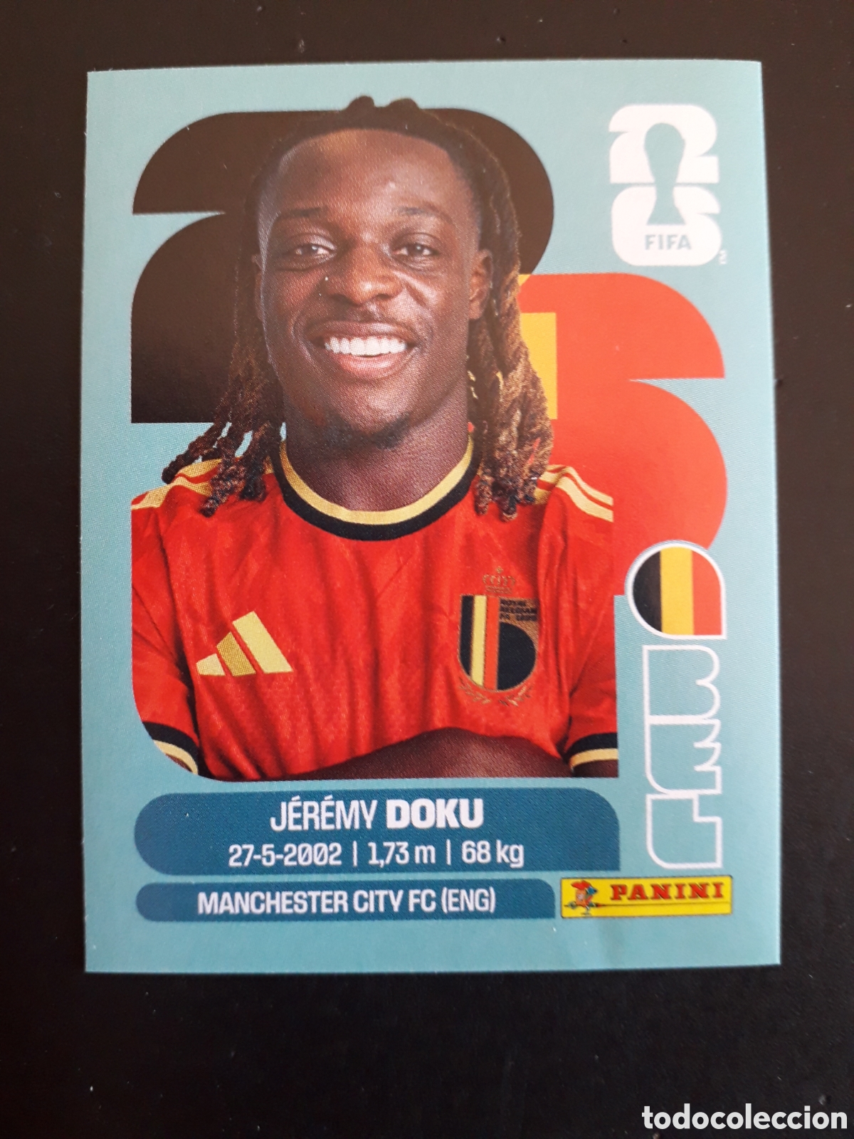 Football Stickers: DOKU B&Eacute;LGICA BEL 16 MUNDIAL F&Uacute;TBOL 2026 FIFA WORLD CUP PANINI SIN PEGAR PEDIDO M&Iacute;NIMO 3&euro;