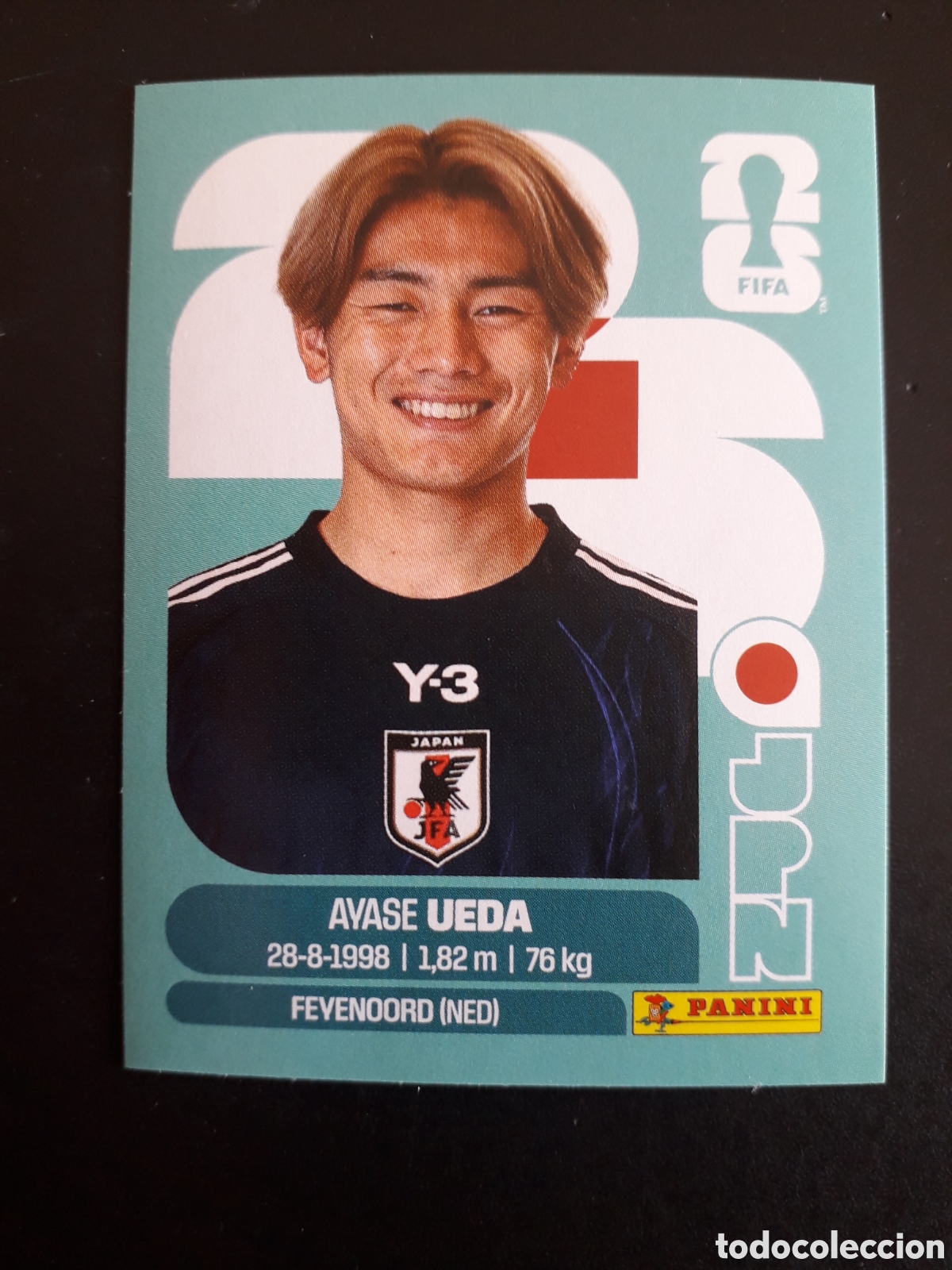 Fu&szlig;ball-Sticker: UEDA JAP&Oacute;N JPN 20 MUNDIAL F&Uacute;TBOL 2026 FIFA WORLD CUP PANINI SIN PEGAR PEDIDO M&Iacute;NIMO 3&euro;.