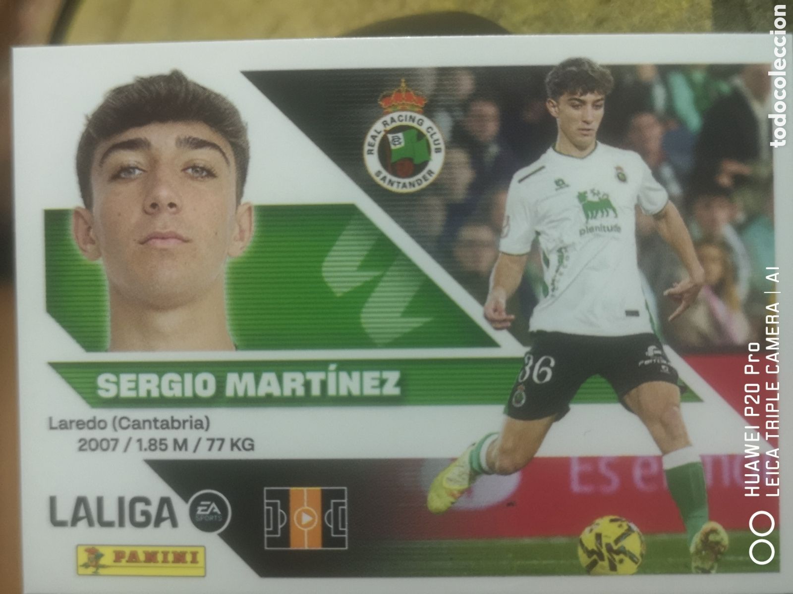 Fu&szlig;ball-Sticker: LIGA ESTE 2026 2027 2026 27 COLOCA SERGIO MARTINEZ 13 BIS SANTANDER