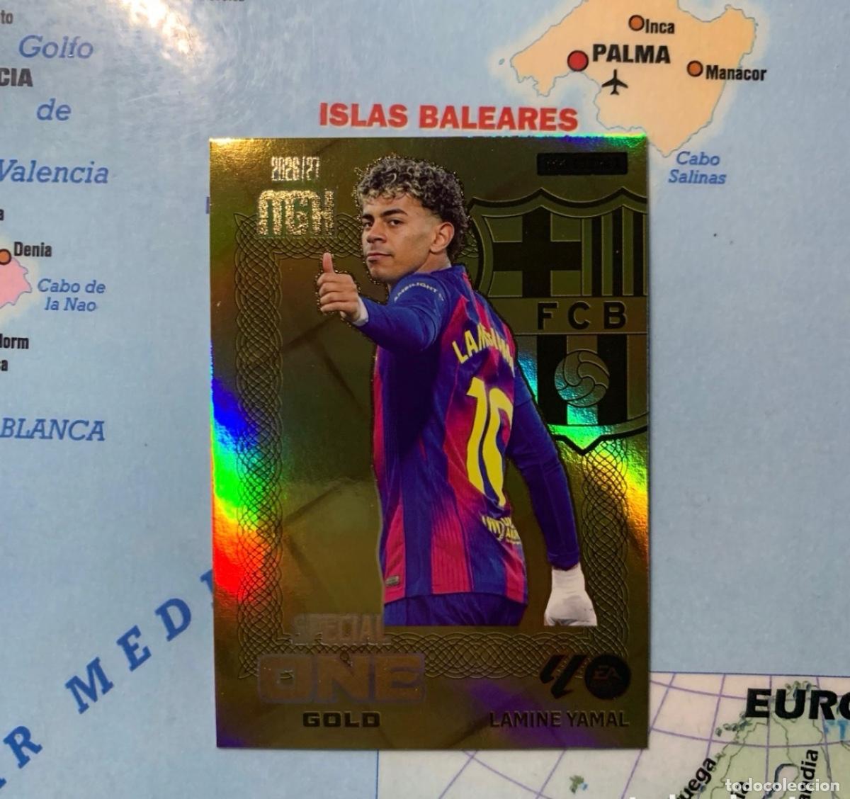 Cromos de f&uacute;tbol: Lamine Yamal Special One Gold del Barcelona megacracks 26-27 2026-2027