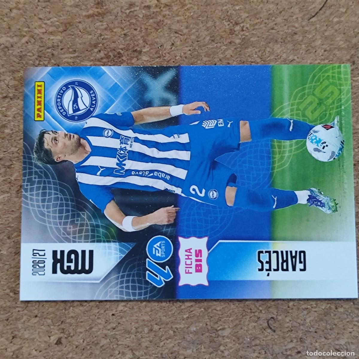 Cromos de f&uacute;tbol: MEGACRACKS 2&ordf; EDICION 26/27 CARD FICHA BIS GARCES ALAVES # 25BIS PANINI