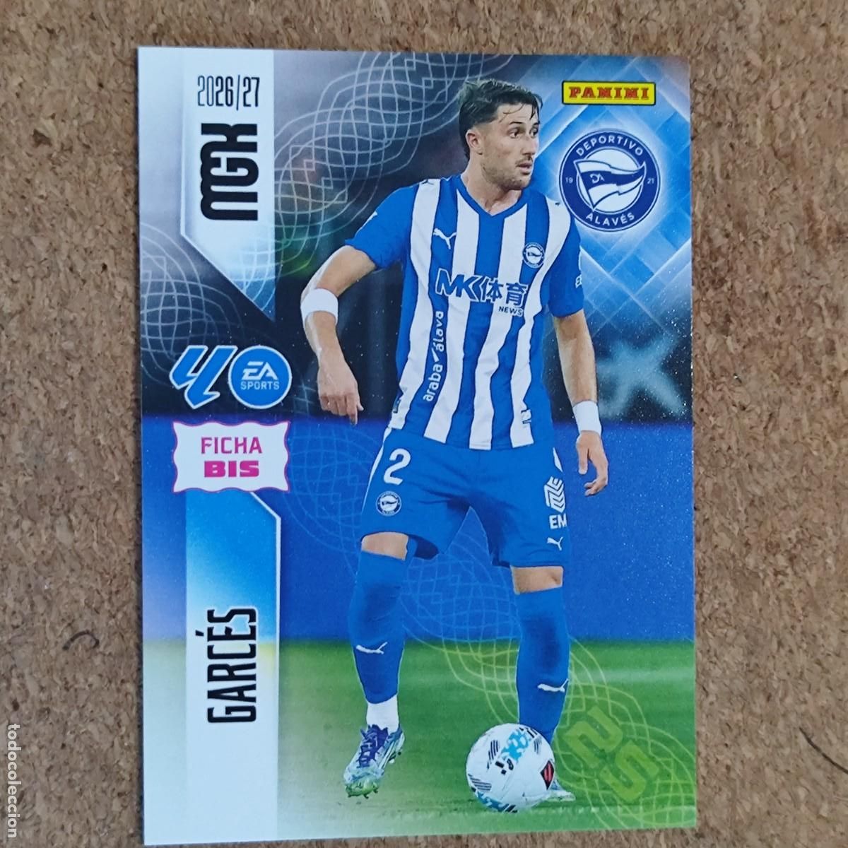 Cromos de f&uacute;tbol: MEGACRACKS 2&ordf; EDICION 26/27 CARD FICHA BIS GARCES ALAVES # 25BIS PANINI