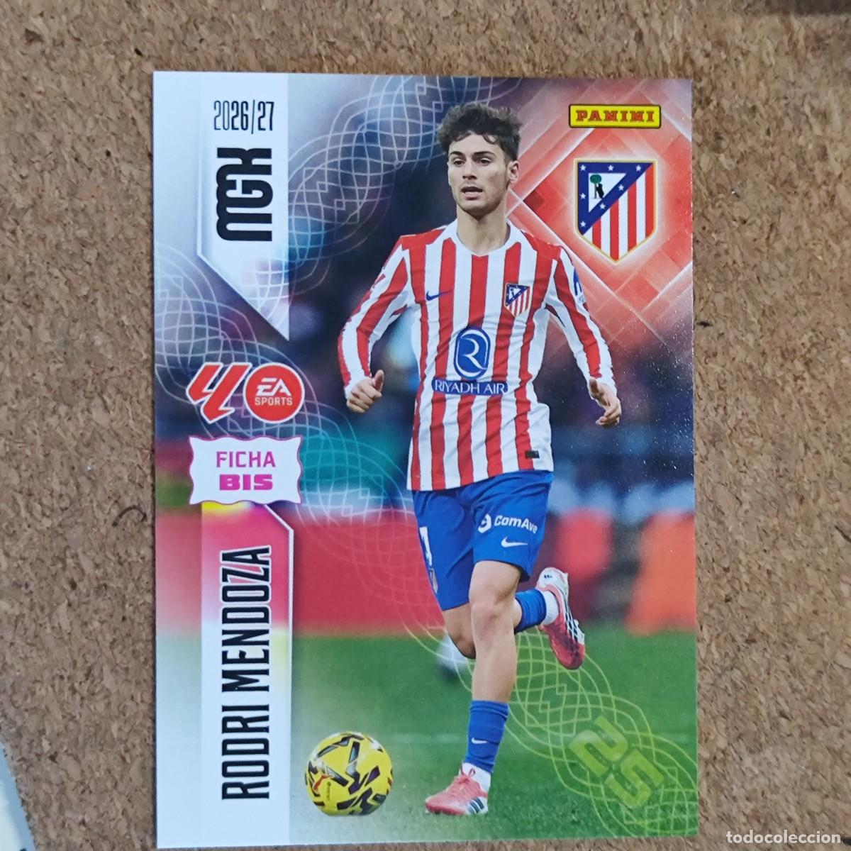 Cromos de f&uacute;tbol: MEGACRACKS 2&ordf; EDICION 26/27 CARD FICHA BIS RODRI MENDOZA AT MADRID # 63BIS PANINI