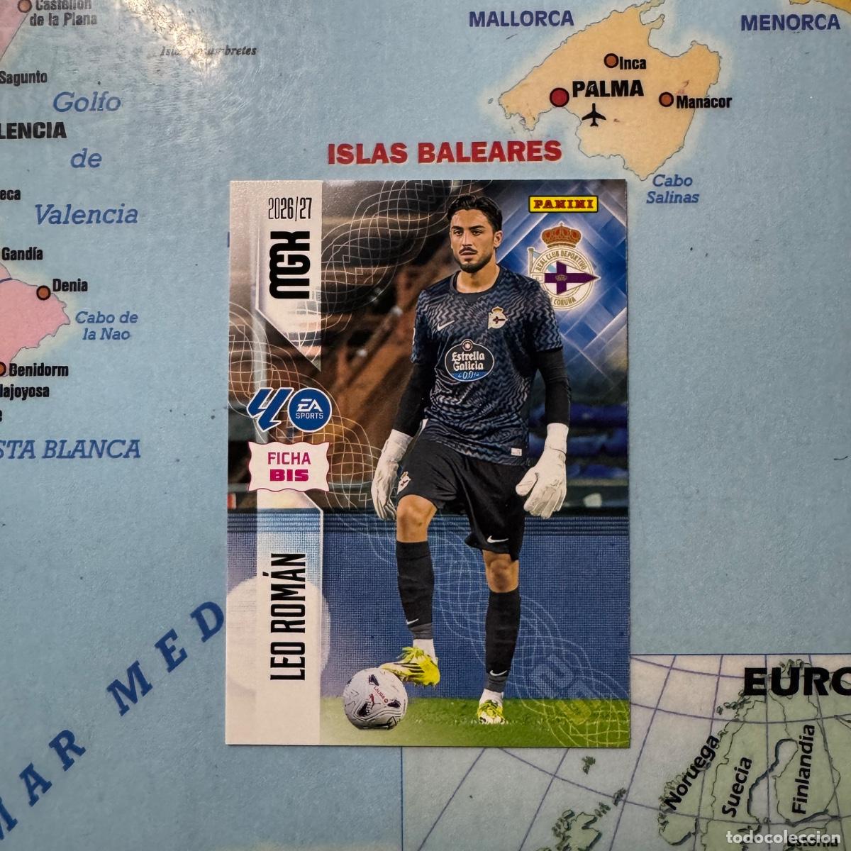 Cromos de f&uacute;tbol: Leo Rom&aacute;n N&uacute;mero 129 Bis del Deportivo De La Coru&ntilde;a megacracks 26-27 2026-2027