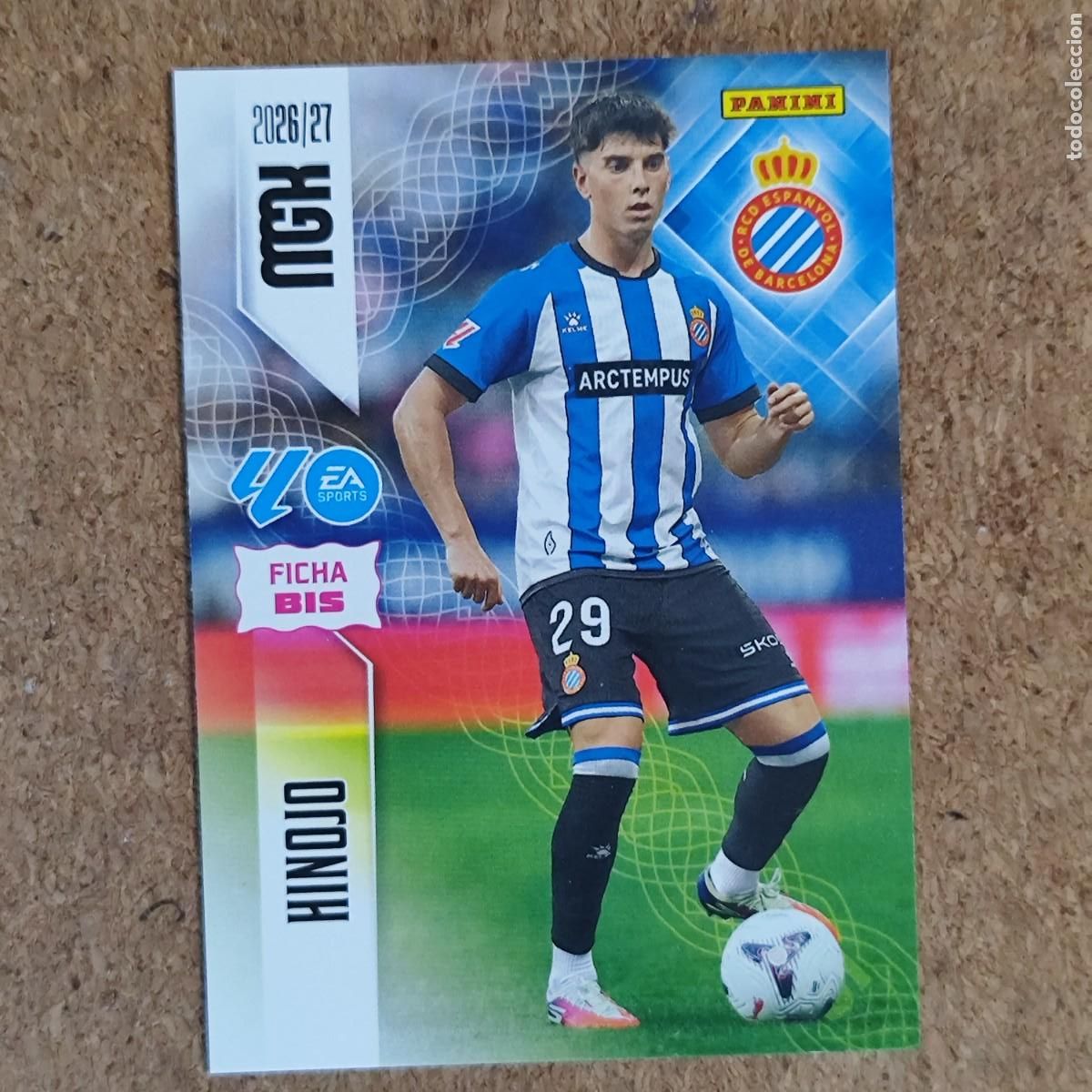 Figurine di Calcio: MEGACRACKS 2&ordf; EDICION 26/27 CARD FICHA BIS HINOJO ESPA&Ntilde;OL # 170BIS PANINI