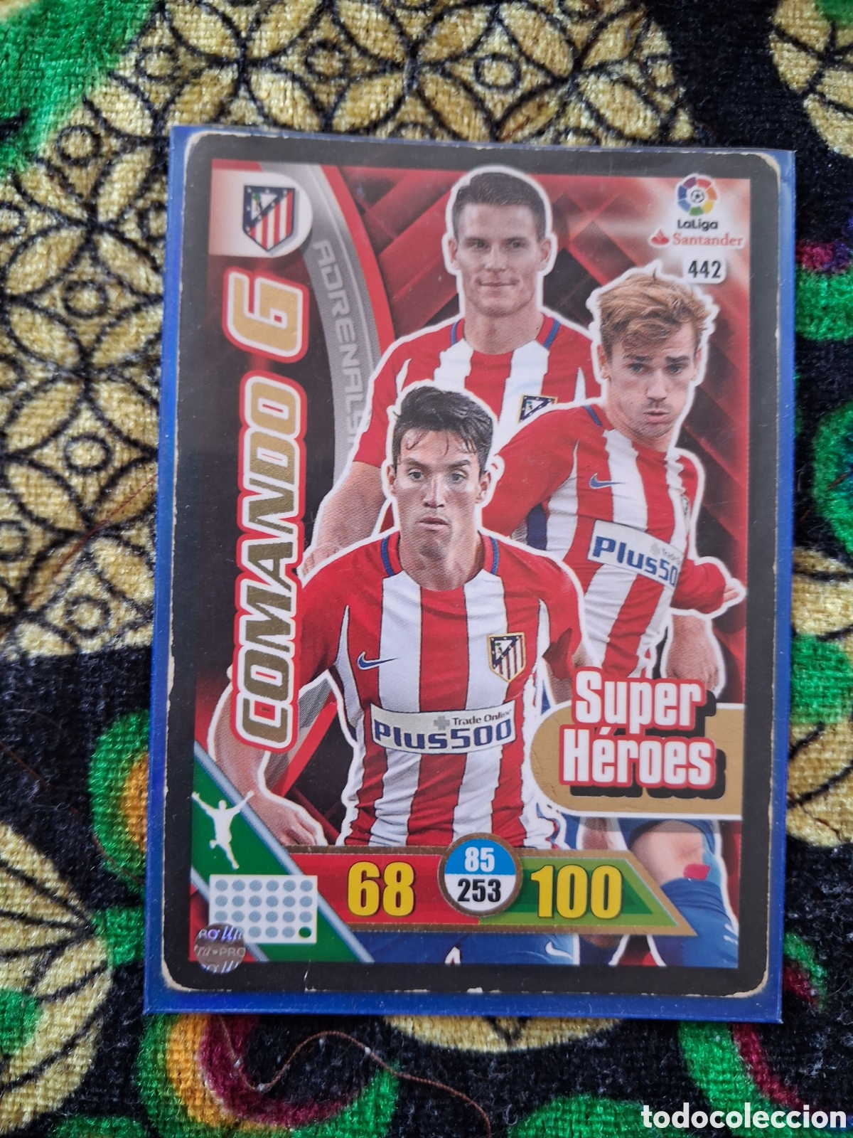 Cromos de f&uacute;tbol: ADRENALYN XL 2016-2017 PANINI N&ordm; 442 COMANDO G.LIGA 16/17 ATLETICO DE MADRID