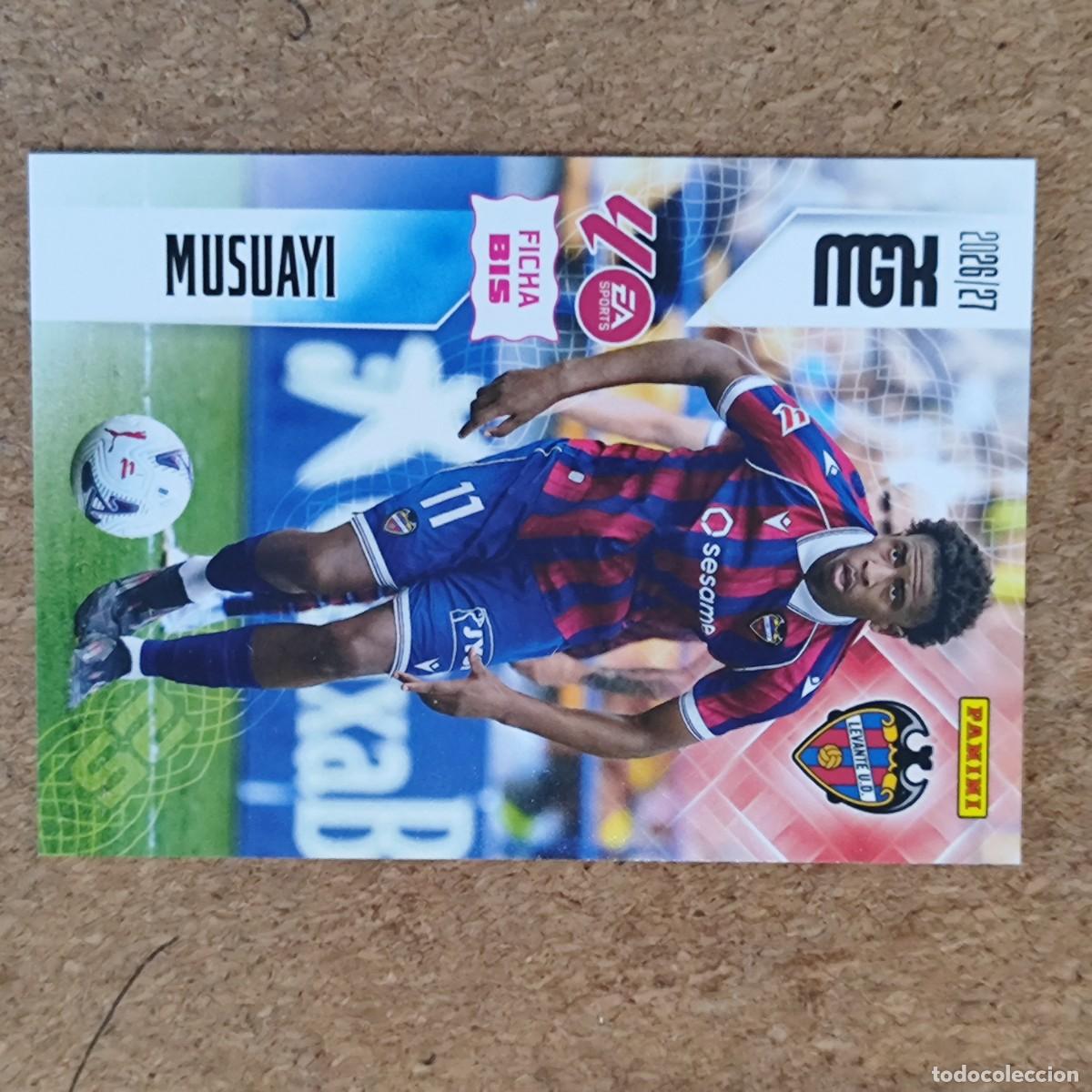 Cromos de f&uacute;tbol: MEGACRACKS 2&ordf; EDICION 26/27 CARD FICHA BIS MUSUAYI LEVANTE # 215BIS PANINI