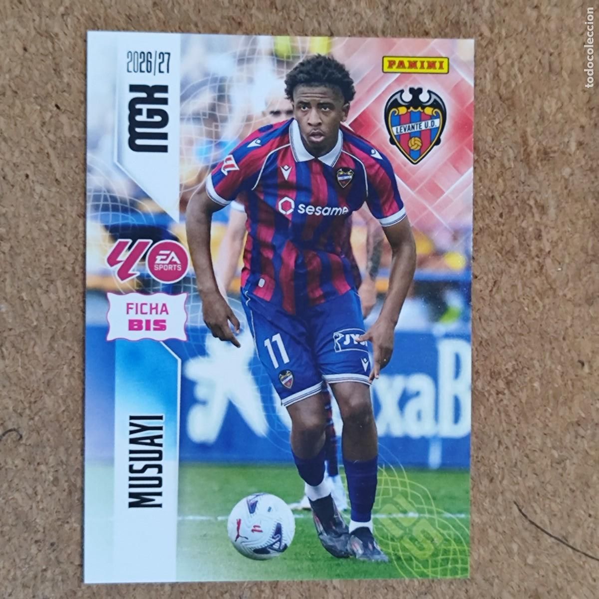 Cromos de Futebol: MEGACRACKS 2&ordf; EDICION 26/27 CARD FICHA BIS MUSUAYI LEVANTE # 215BIS PANINI