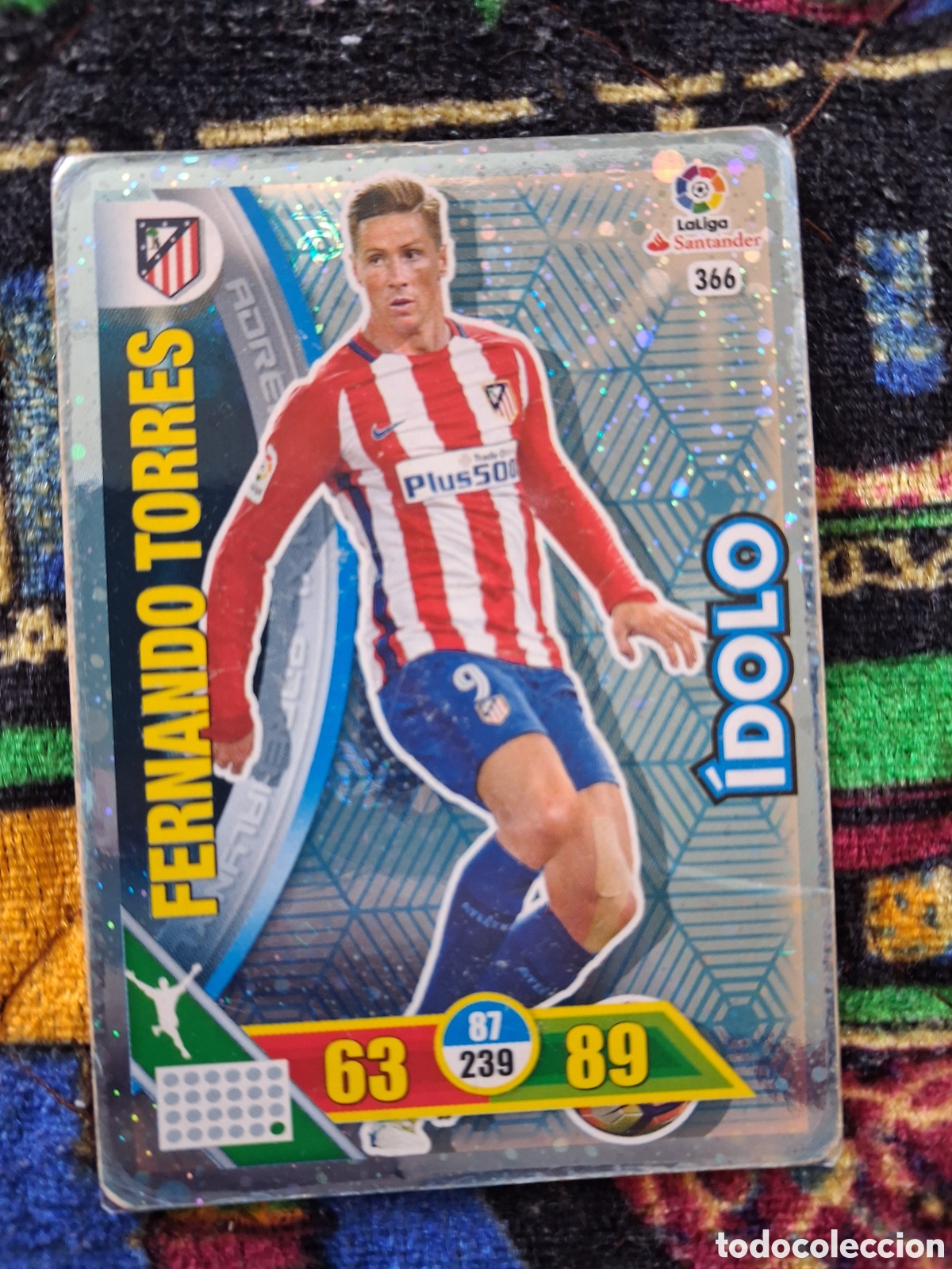 Football Stickers: Adrenalyn 16/17. 366- Fernando Torres. Atl&eacute;tico de Madrid. Idolo.