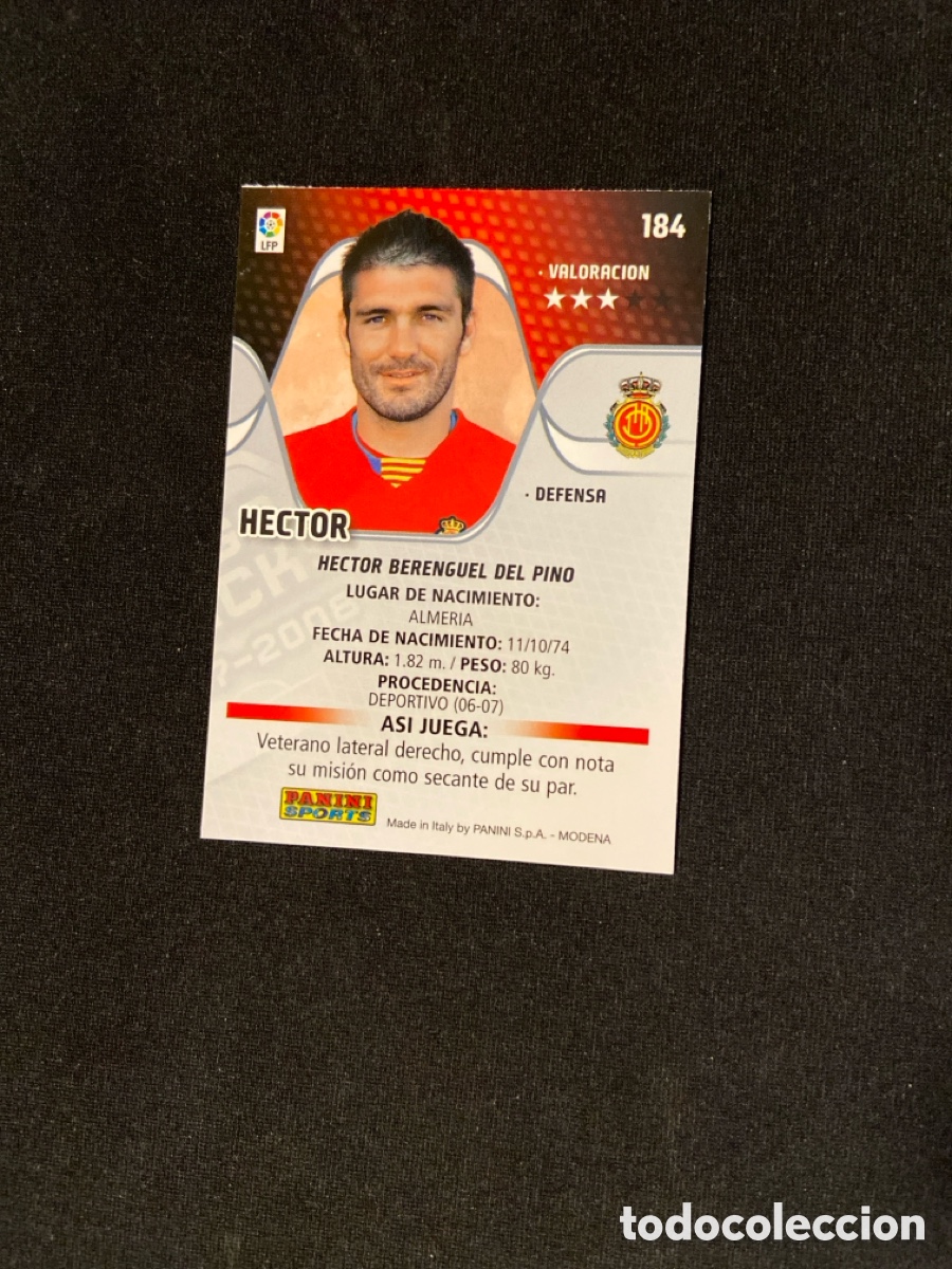 Cromos de f&uacute;tbol: HECTOR 184 (MALLORCA) MEGA - Foto 2