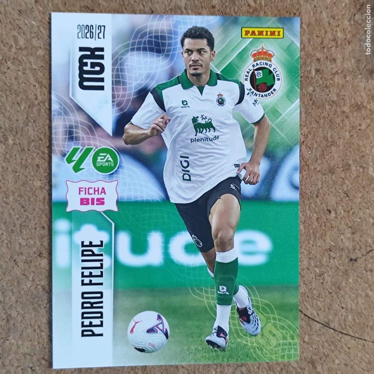 Football Stickers: MEGACRACKS 2&ordf; EDICION 26/27 CARD FICHA BIS PEDRO FELIPE RACING # 277BIS PANINI