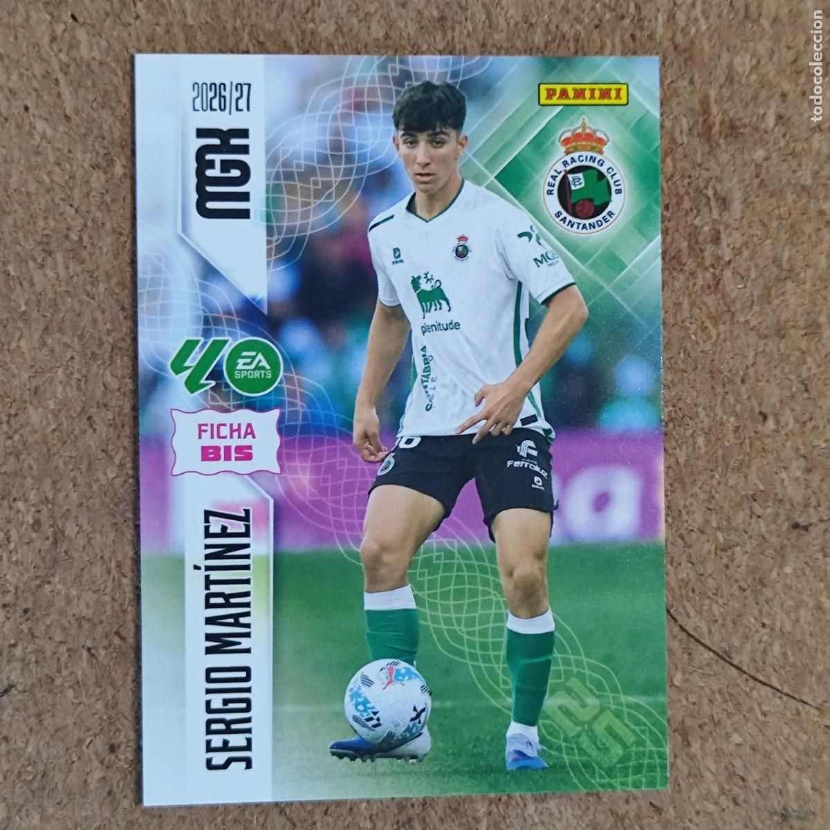Figurine di Calcio: MEGACRACKS 2&ordf; EDICION 26/27 CARD FICHA BIS SERGIO MARTINEZ RACING # 283BIS PANINI