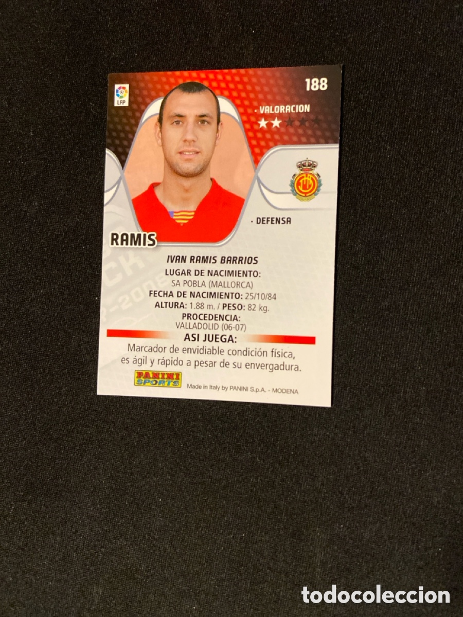 Cromos de f&uacute;tbol: RAMIS 188 (MALLORCA) PANINI - Foto 2