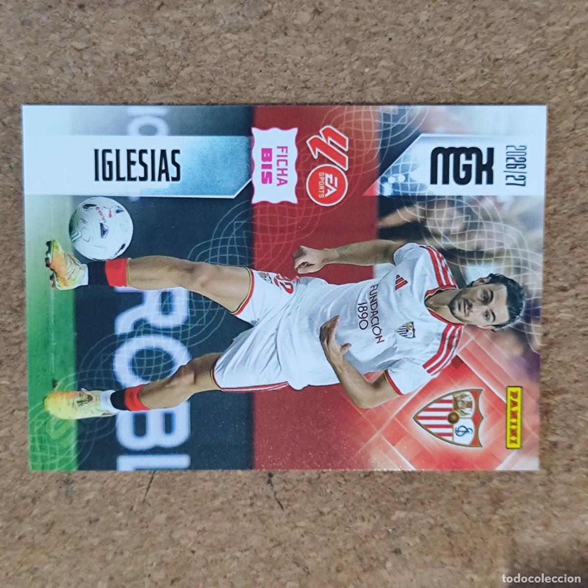 Cromos de f&uacute;tbol: MEGACRACKS 2&ordf; EDICION 26/27 CARD FICHA BIS IGLESIAS SEVILLA # 329BIS PANINI