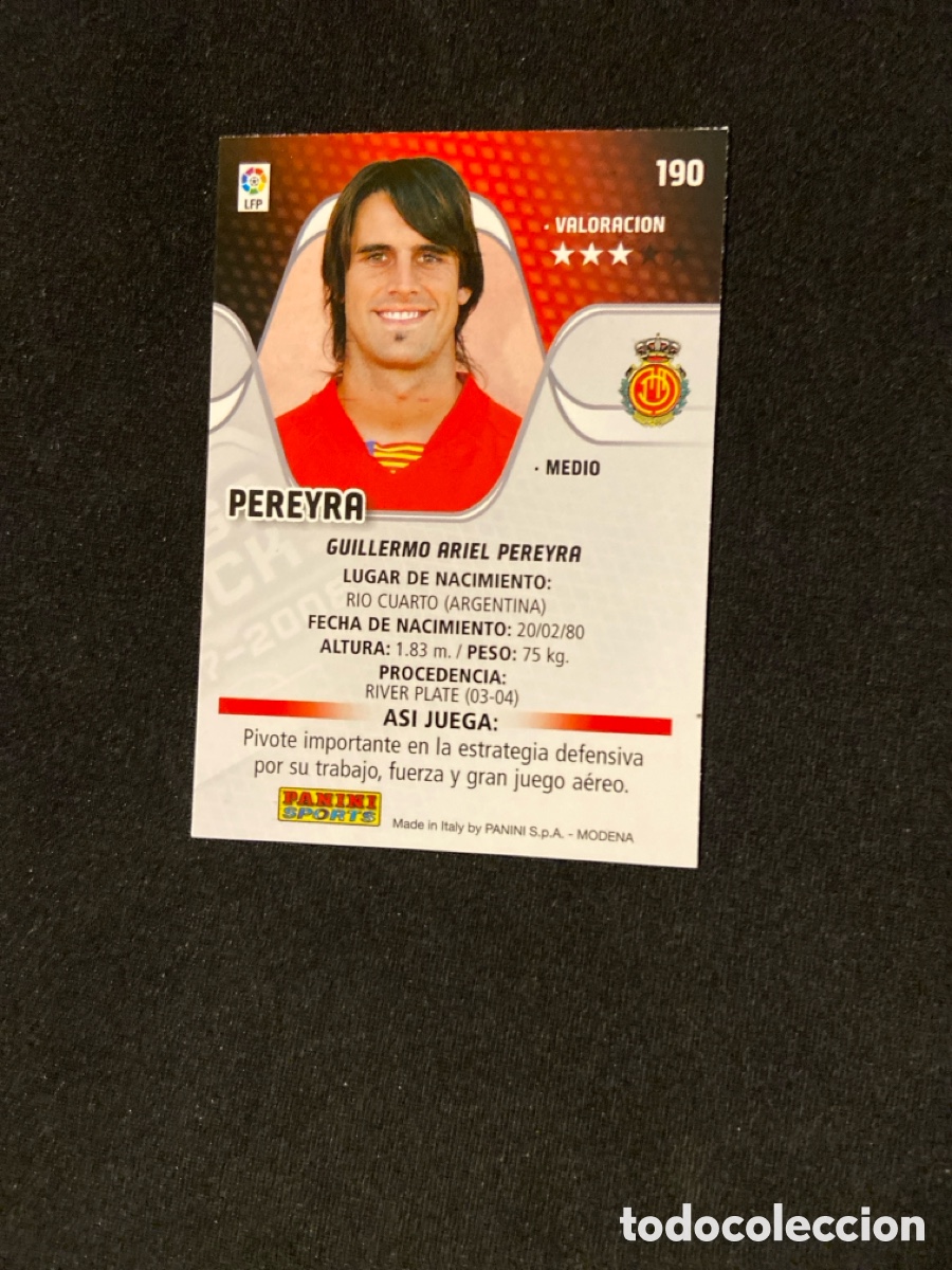 Cromos de f&uacute;tbol: PEREYRA 190 (MALLORCA) - Foto 2