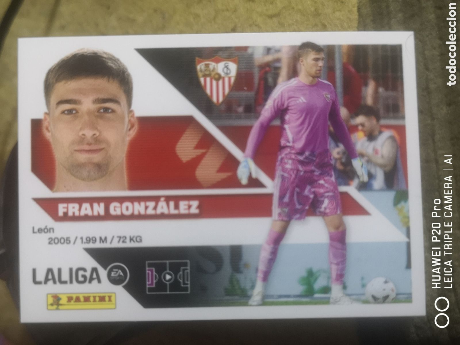 Cromos de f&uacute;tbol: LIGA ESTE 2026 2027 2026 27 FRAN GONZALEZ 4 SEVILLA