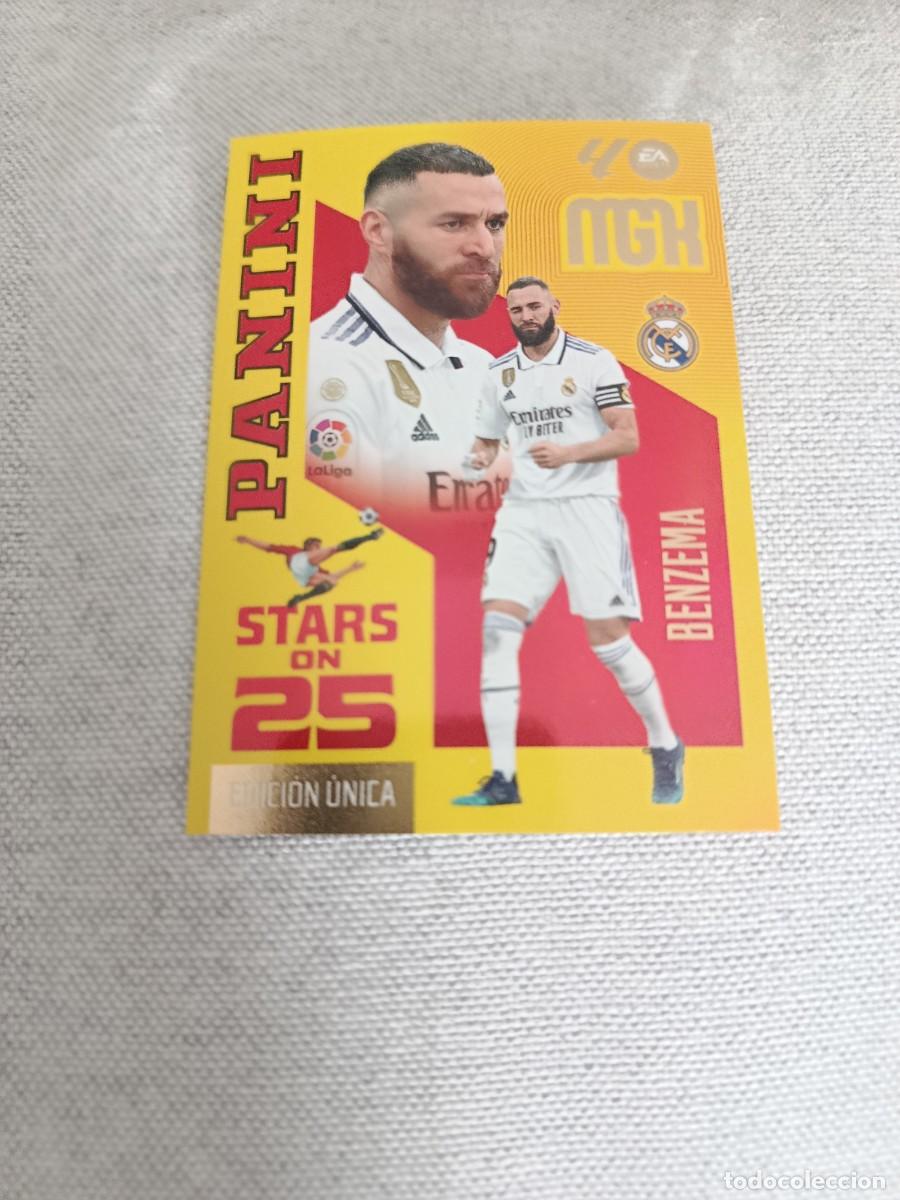 Cromos de f&uacute;tbol: Megacracks 26/27. 441- Benzema. Real Madrid. Stars on 25.