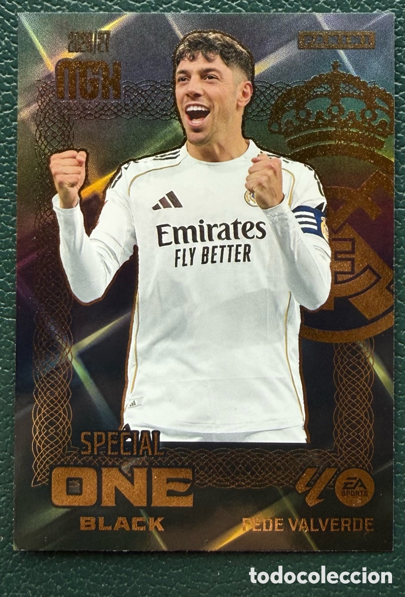 Figurine di Calcio: FEDE VALVERDE REAL MADRID SPECIAL ONE BLACK FICHAS ALBUM MEGACRACKS 2026 2027 MGK 26 27