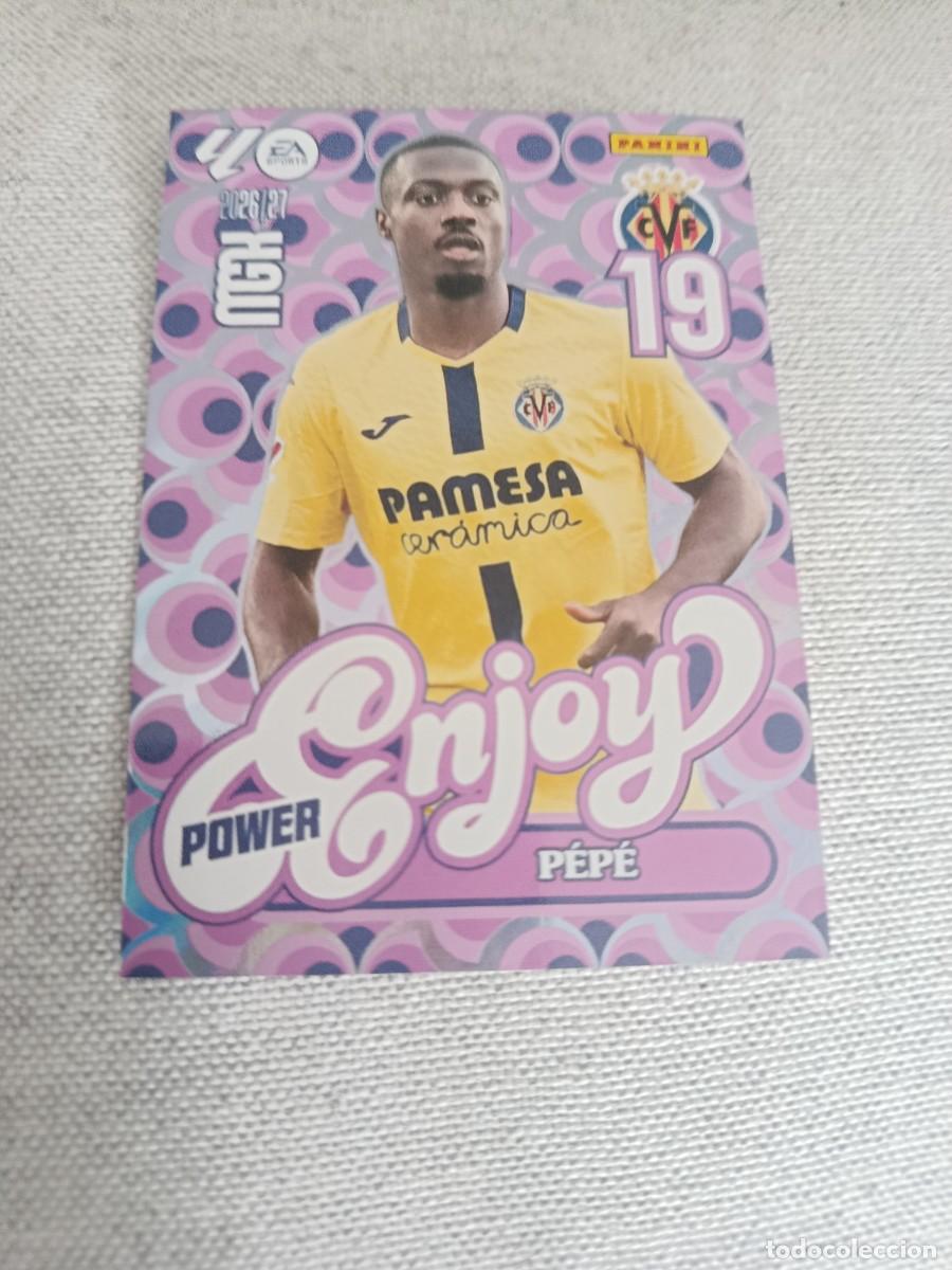 Fu&szlig;ball-Sticker: Megacracks 26/27. 386P- Pepe. Villarreal. Enjoy power.