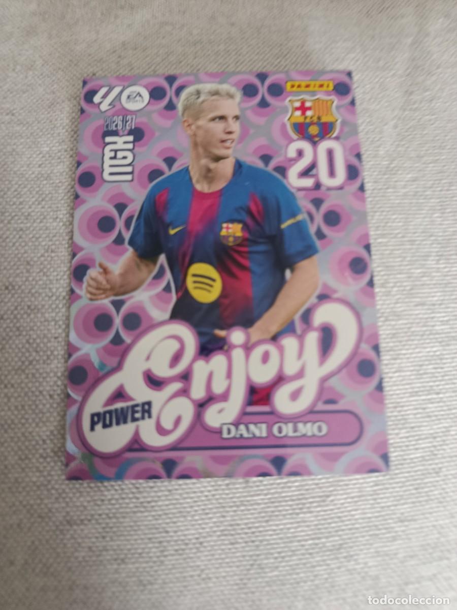 Fu&szlig;ball-Sticker: Megacracks 26/27. 381P- Dani Olmo. Barcelona. Enjoy power.