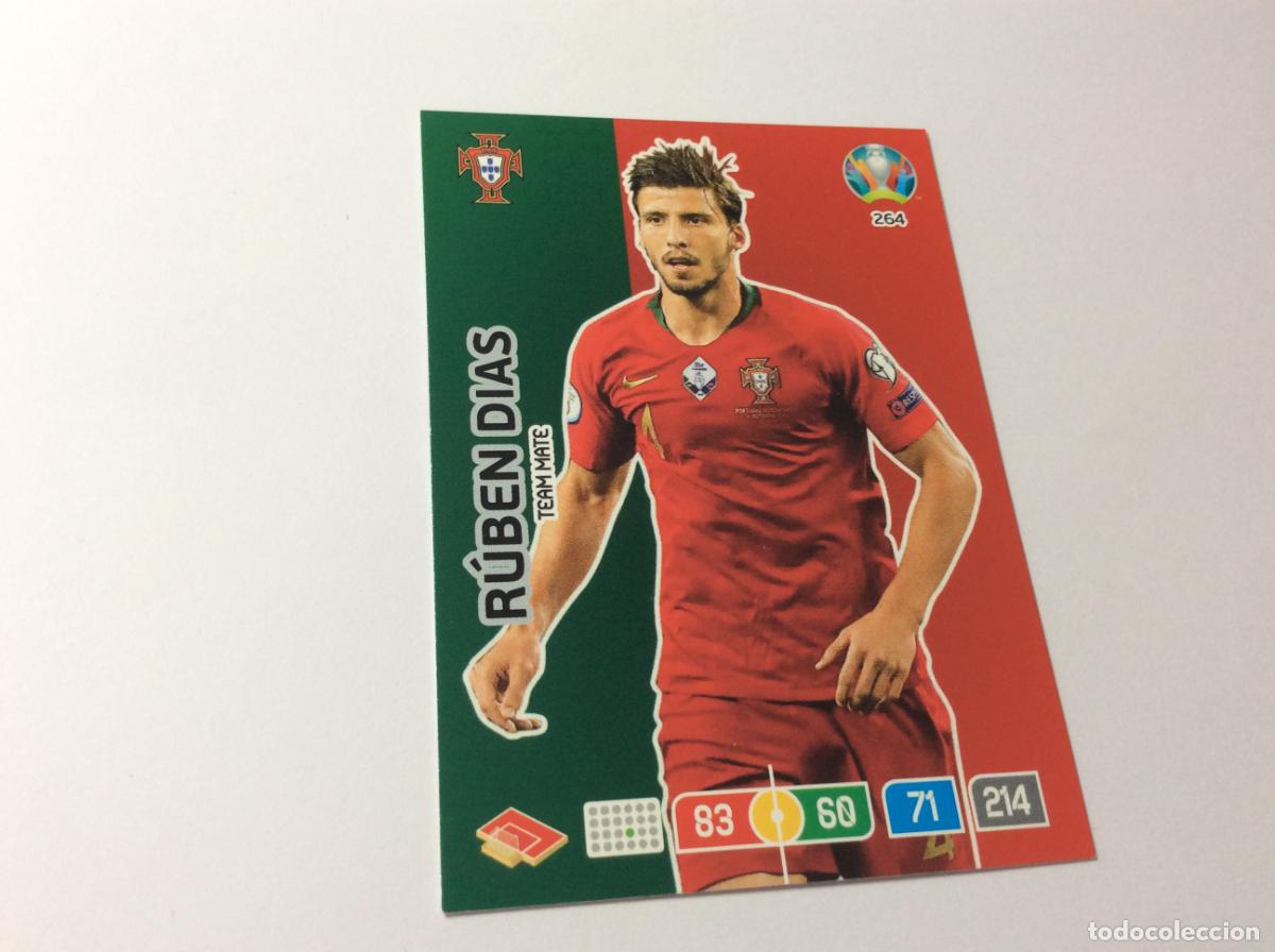 Fu&szlig;ball-Sticker: 264 R&uacute;ben Dias Portugal UEFA Euro 2020 Preview Adrenalyn XL Panini