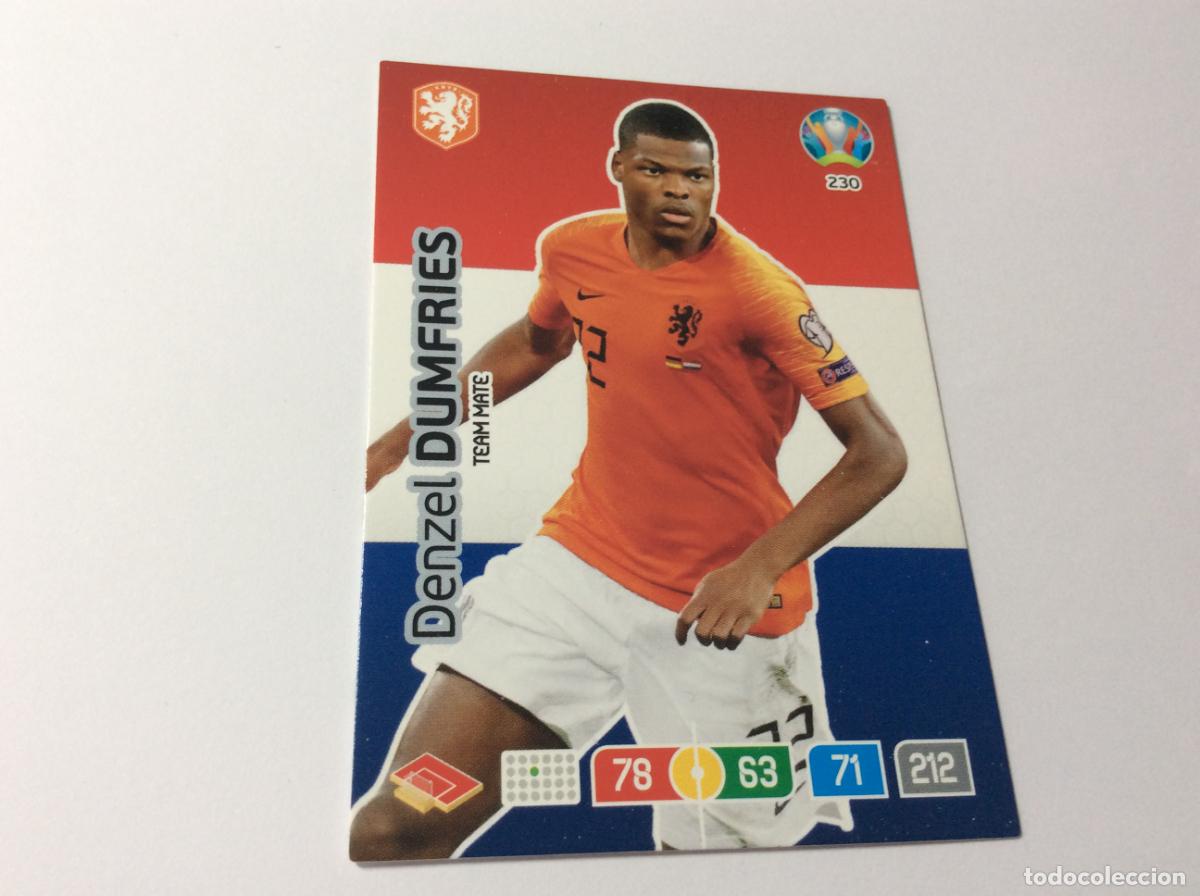 Cromos de f&uacute;tbol: 230 Denzel Dumfries Holanda Pa&iacute;ses Bajos UEFA Euro 2020 Preview Adrenalyn XL Panini