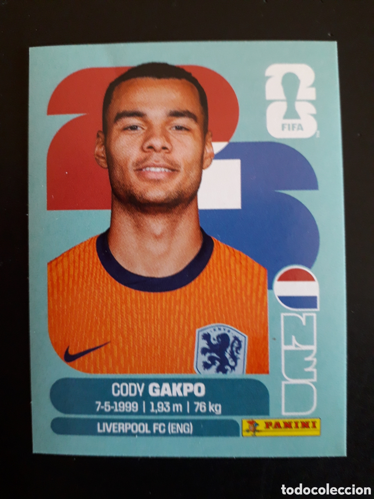 Cromos de f&uacute;tbol: GAKPO HOLANDA/PA&Iacute;SES BAJOS NED 20 MUNDIAL F&Uacute;TBOL 2026 FIFA WORLD CUP PANINI SIN PEG PEDIDO M&Iacute;NIMO 3&euro;