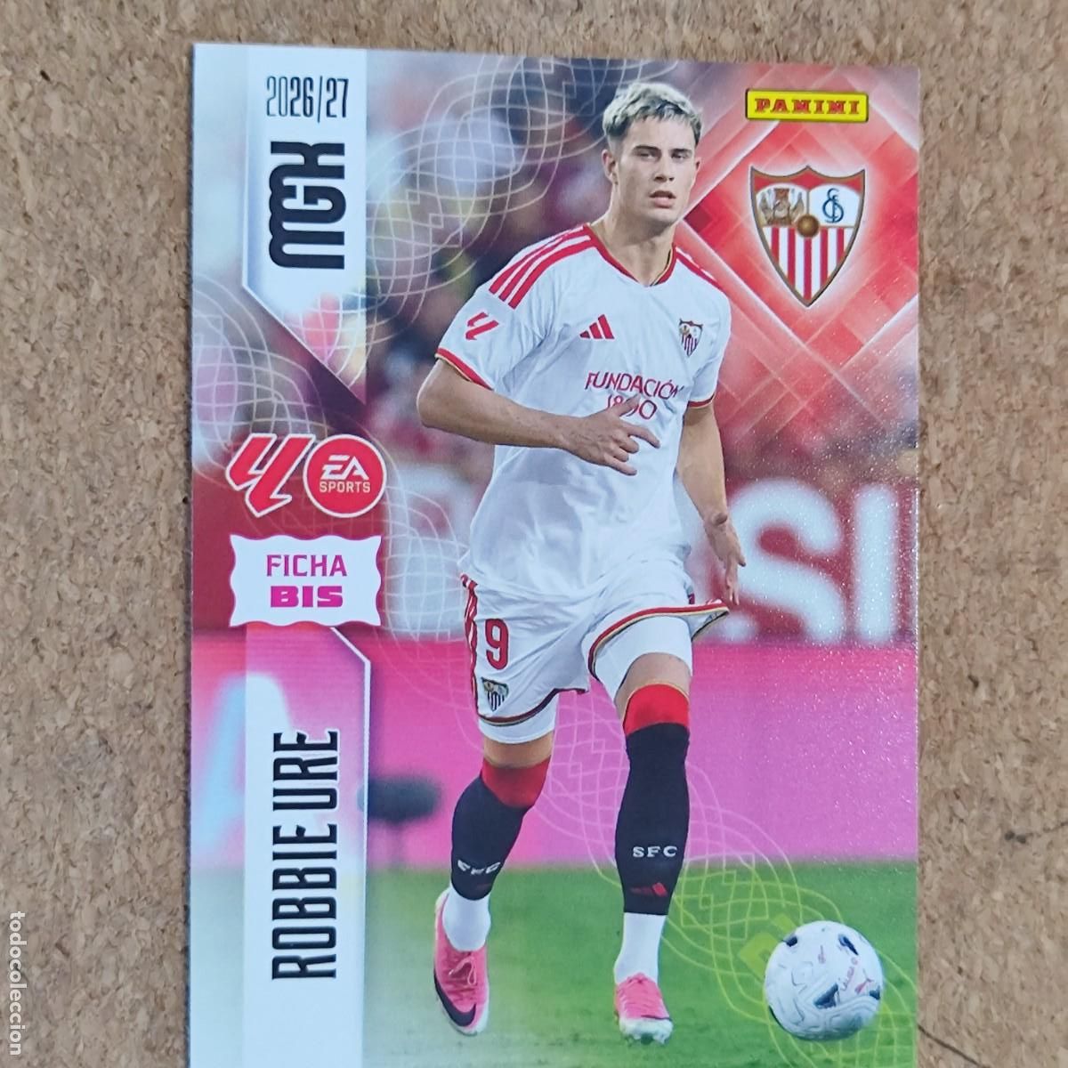 Cromos de f&uacute;tbol: MEGACRACKS 2&ordf; EDICION 26/27 CARD FICHA BIS ROBBIE URE SEVILLA # 341BIS PANINI