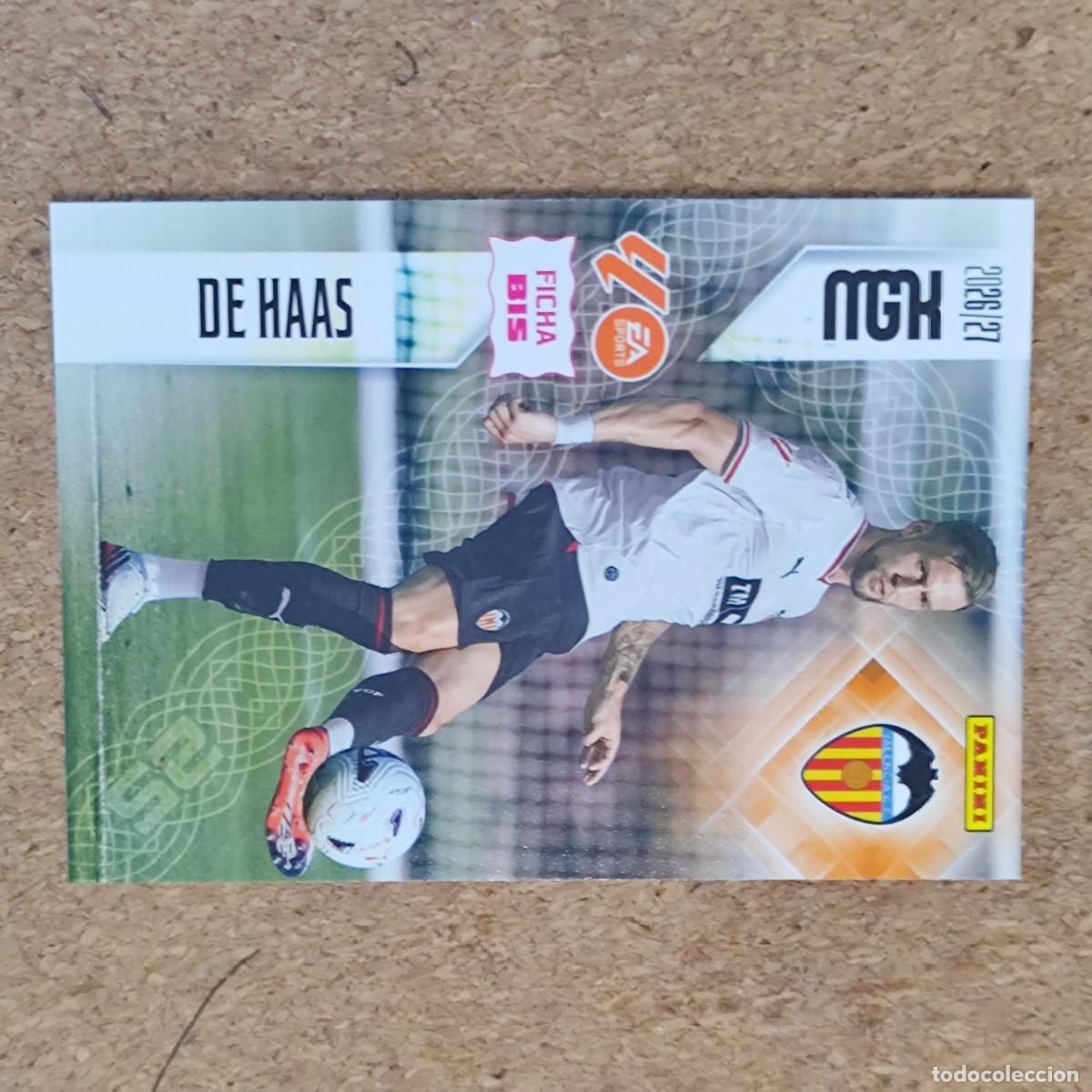 Cromos de f&uacute;tbol: MEGACRACKS 2&ordf; EDICION 26/27 CARD FICHA BIS DE HAAS VALENCIA # 350BIS PANINI